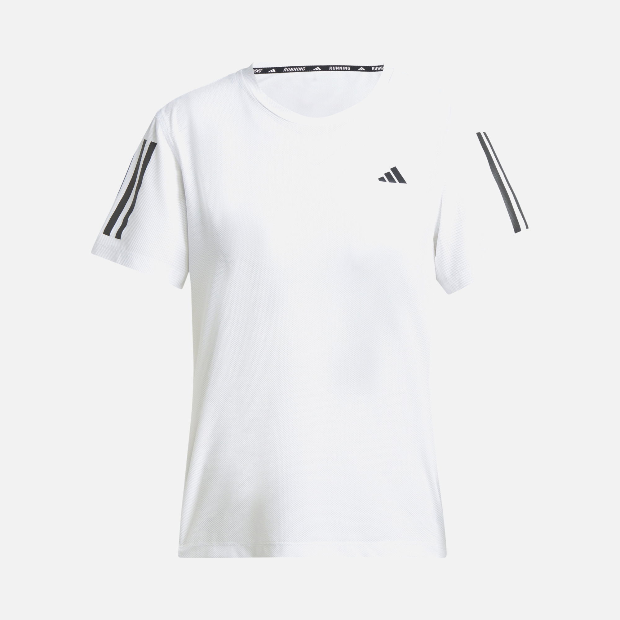 adidas AEROREADY Run Own The 3-Stripes Crew Neck Running Short-Sleeve Kadın Tişört