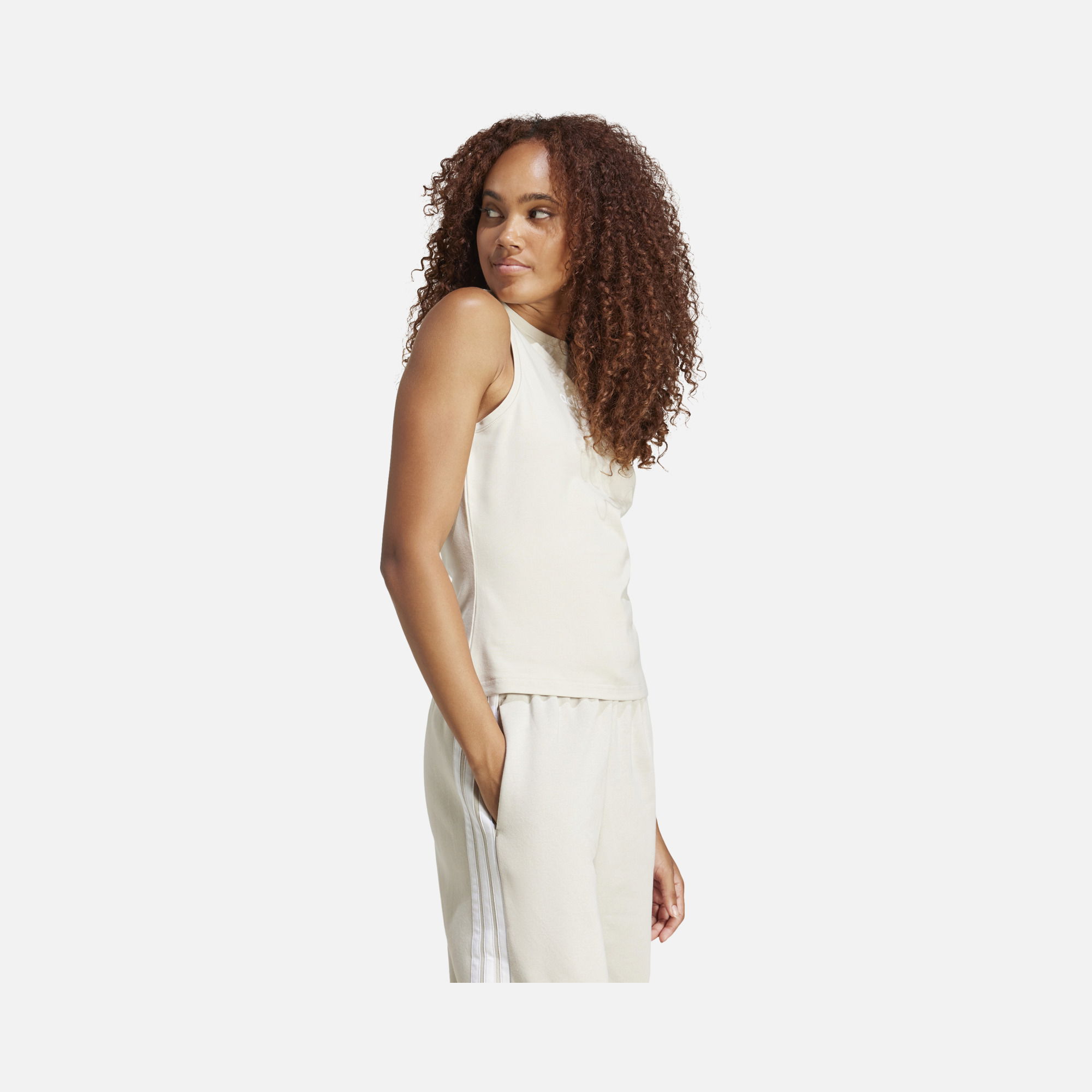 adidas Sportswear Essentials Linear Slim Cotton Crew Neck Kadın Atlet