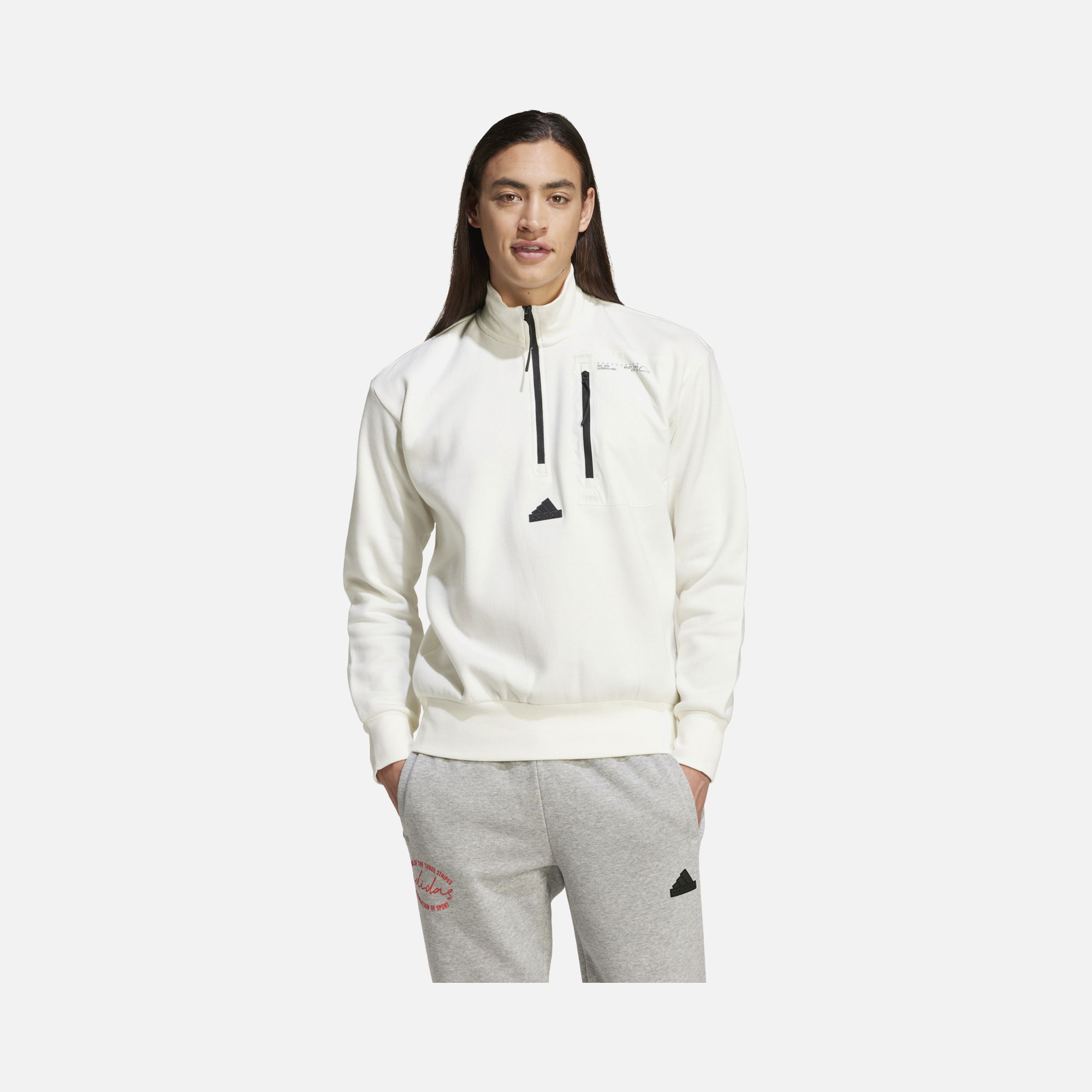 adidas Sportswear City Escape Fleece Half-Zip Erkek Sweatshirt
