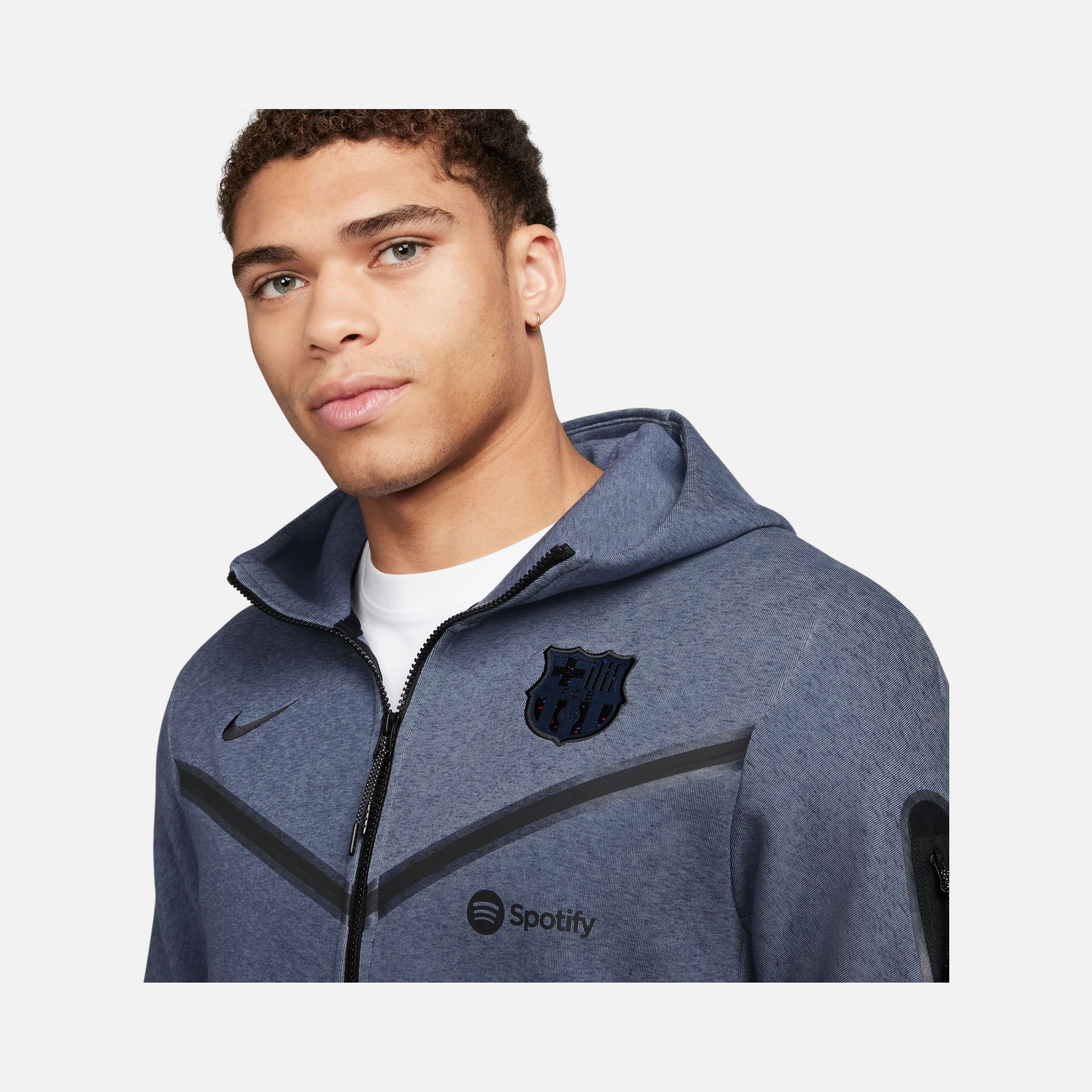 Nike Sportswear FC Barcelona Tech Fleece Windrunner FW23 Full-Zip Hoodie Erkek Sweatshirt