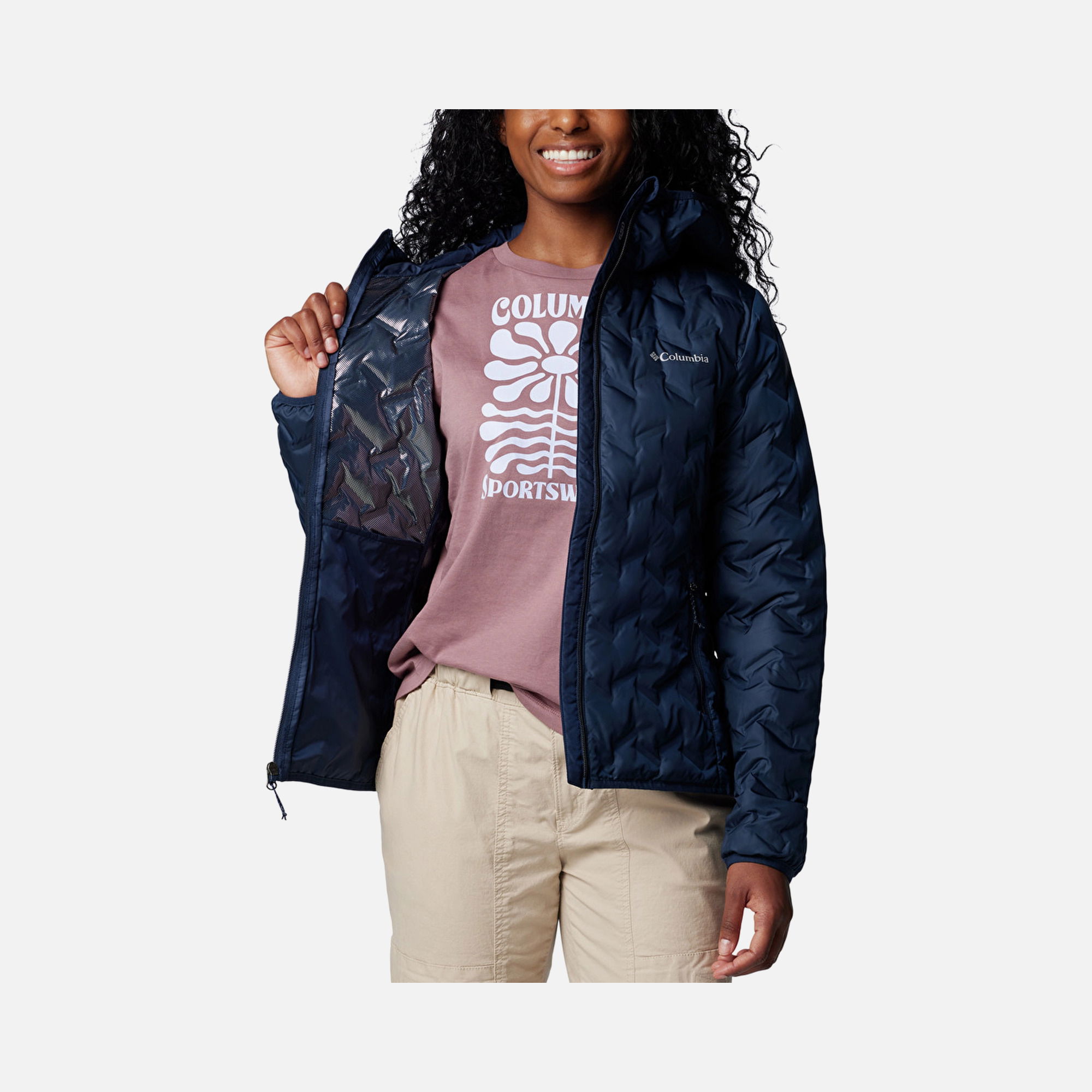 Columbia Delta Ridge II 650 Filled Down Full-Zip Hoodie Kadın Mont