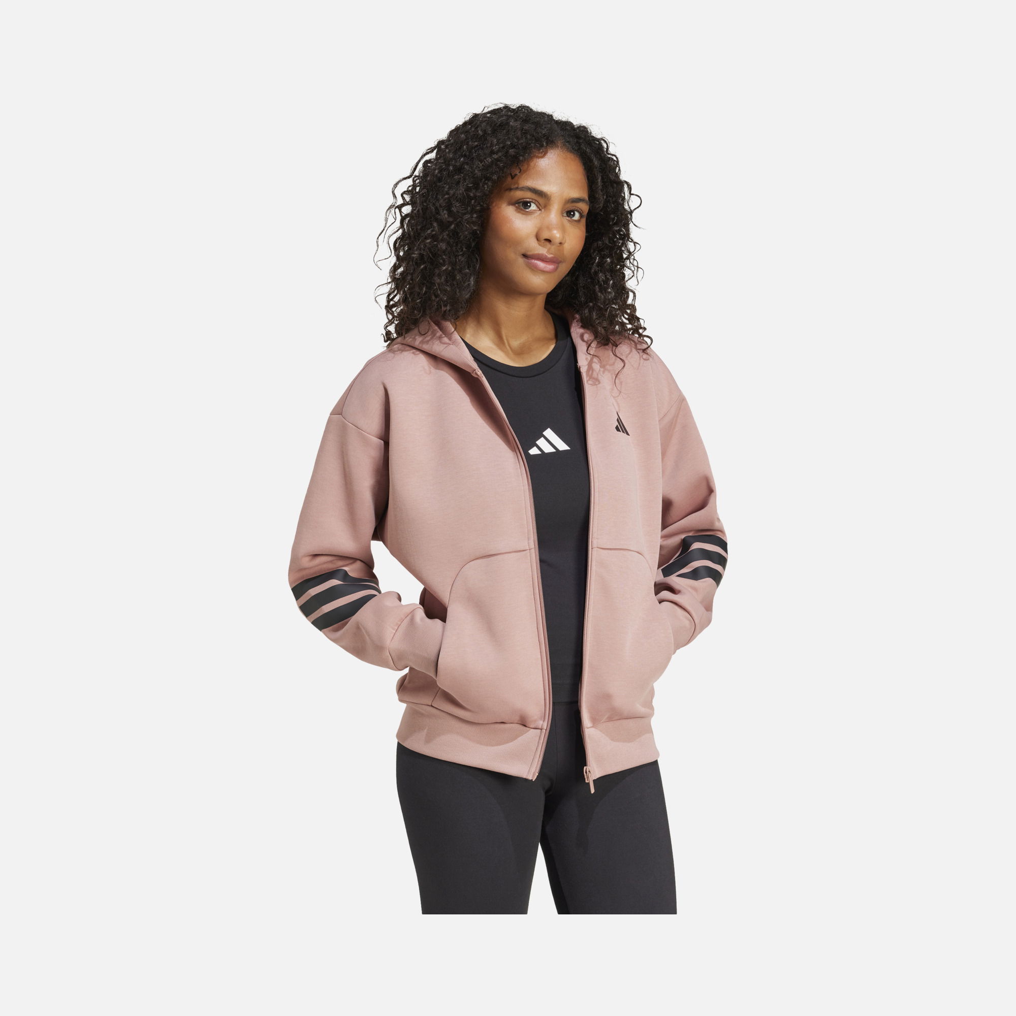 adidas Sportswear Future Icons 3-Stripes Full-Zip Hooded Kadın Sweatshirt