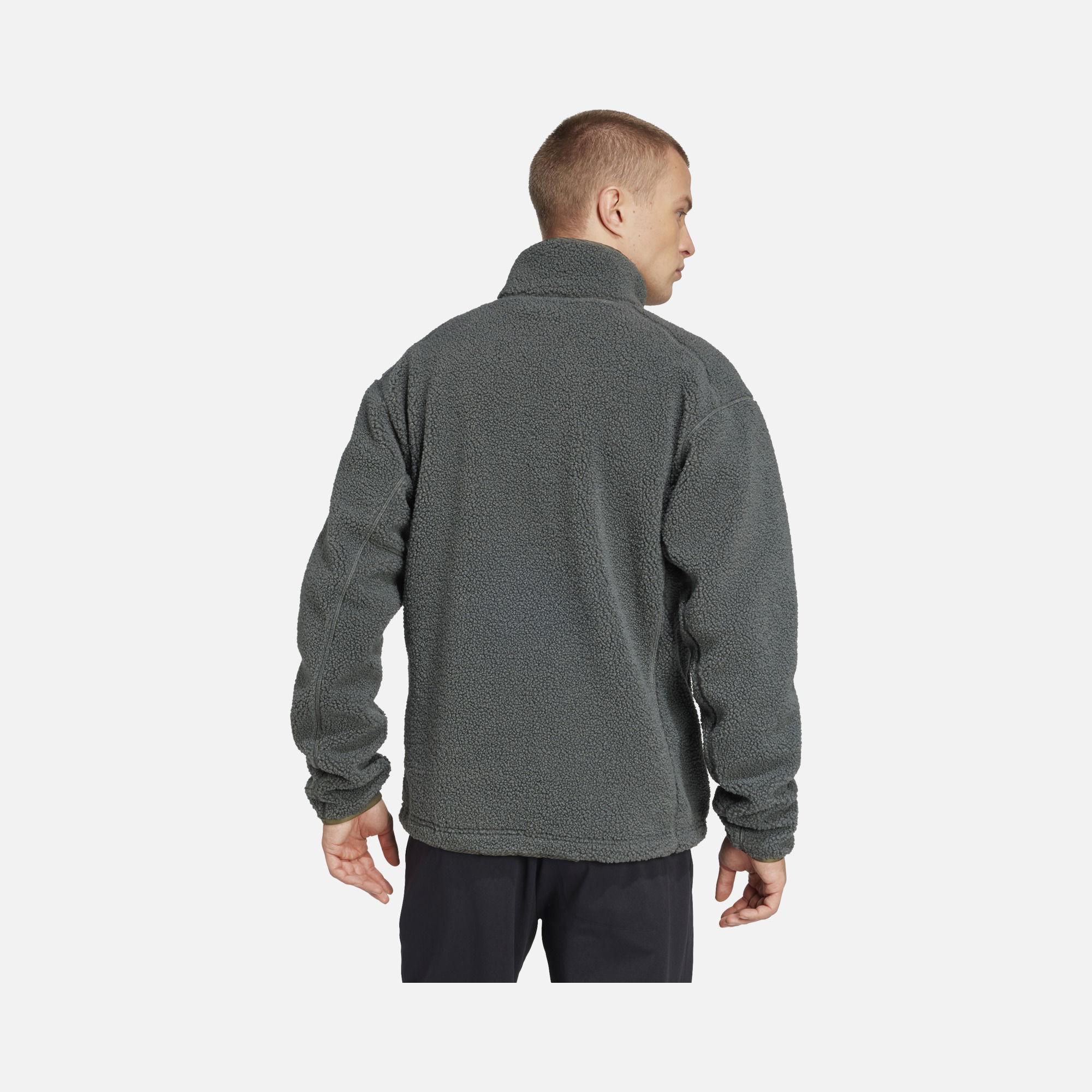 adidas Terrex XPL Faux Fur & Ripstop Fabric Details Pile Snap Hiking Erkek Sweatshirt