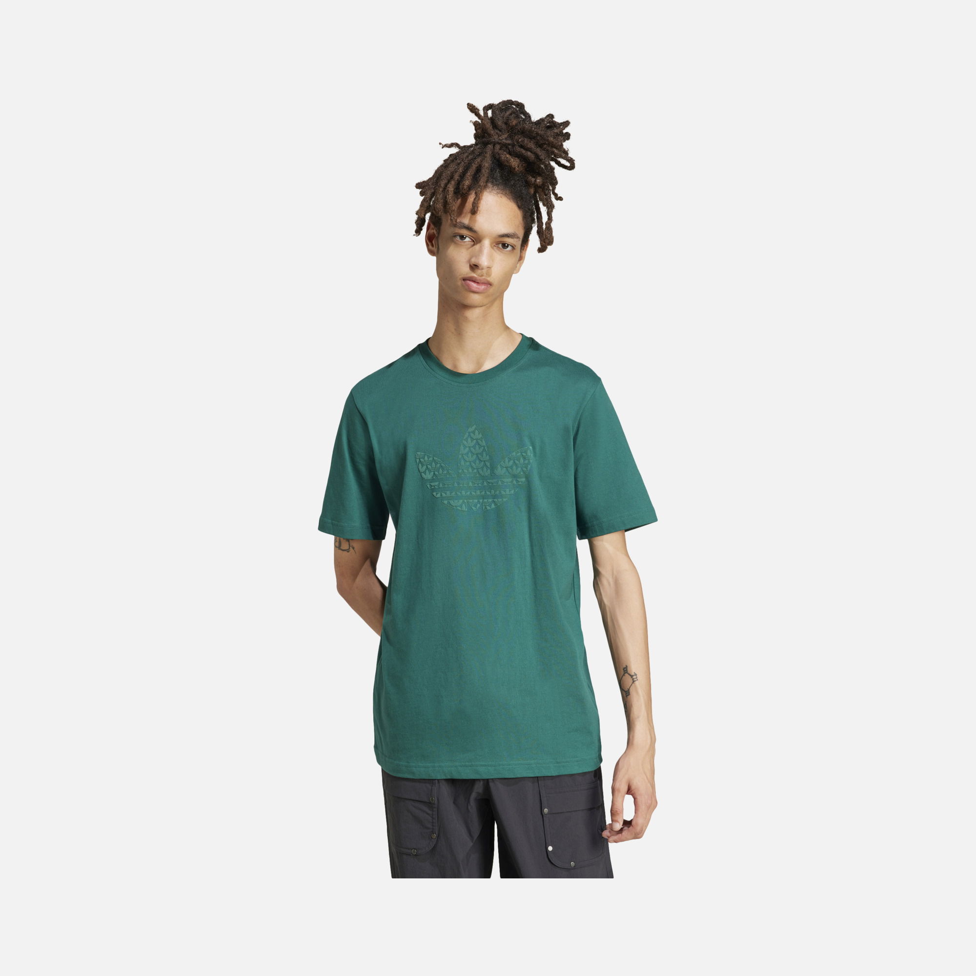 adidas Originals Q12 Monogram Toned Trefoils Graphics Short-Sleeve Erkek Tişört