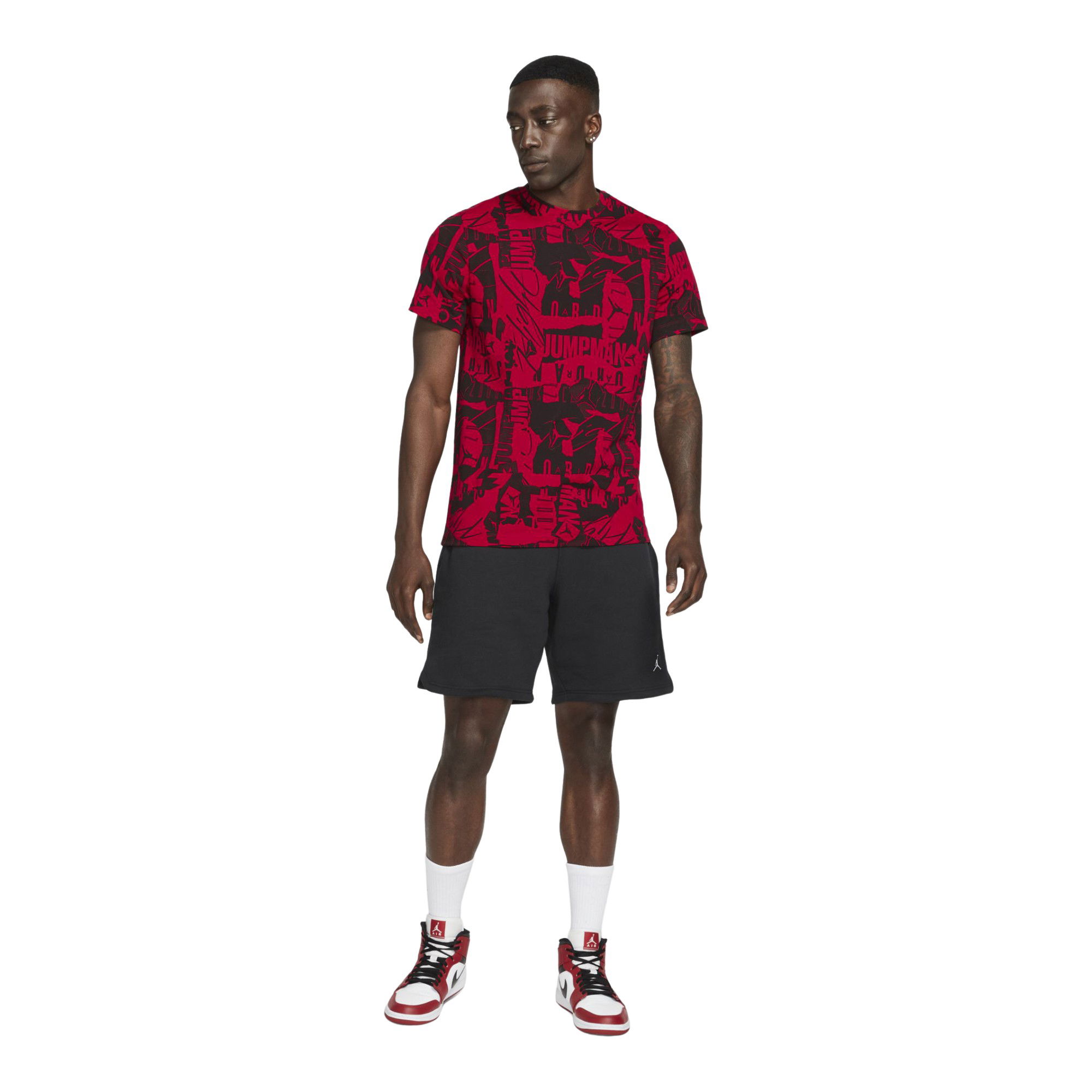 Nike Jordan Jumpman Flight All-Over Printed Short-Sleeve Erkek Tişört
