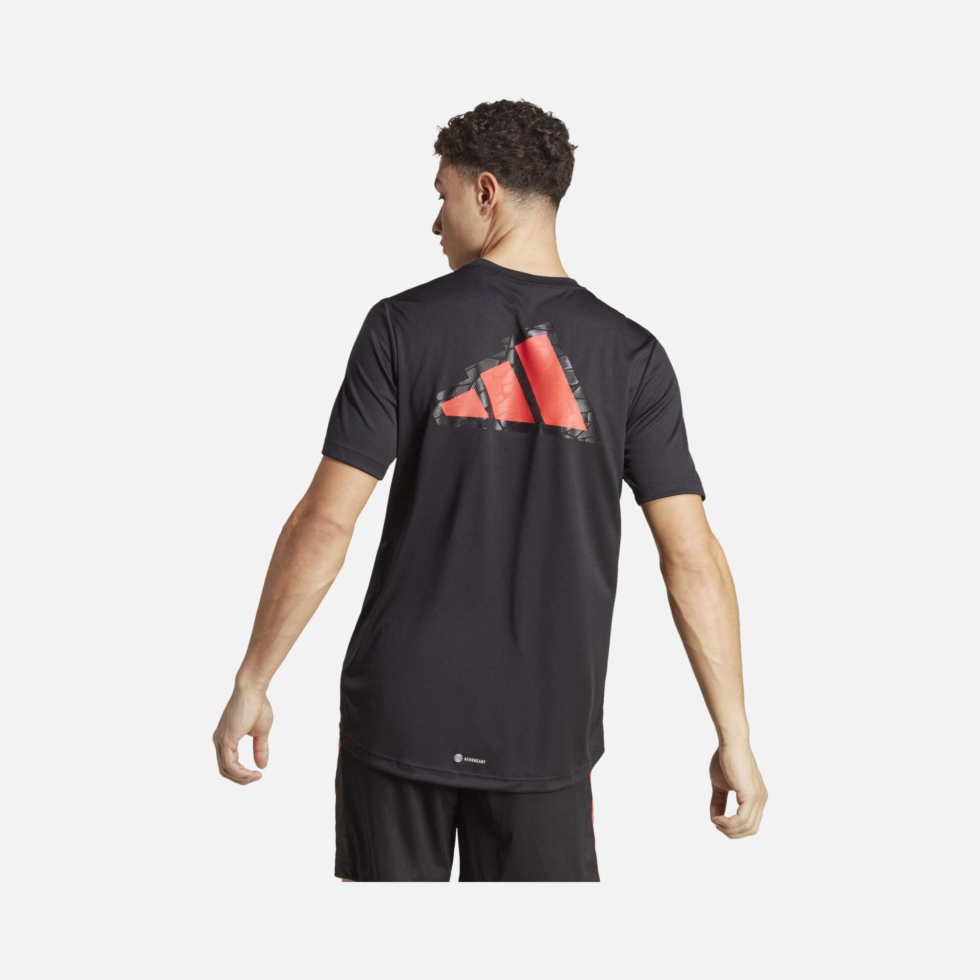 adidas AEROREADY Workout Base Logo Training Short-Sleeve Erkek Tişört