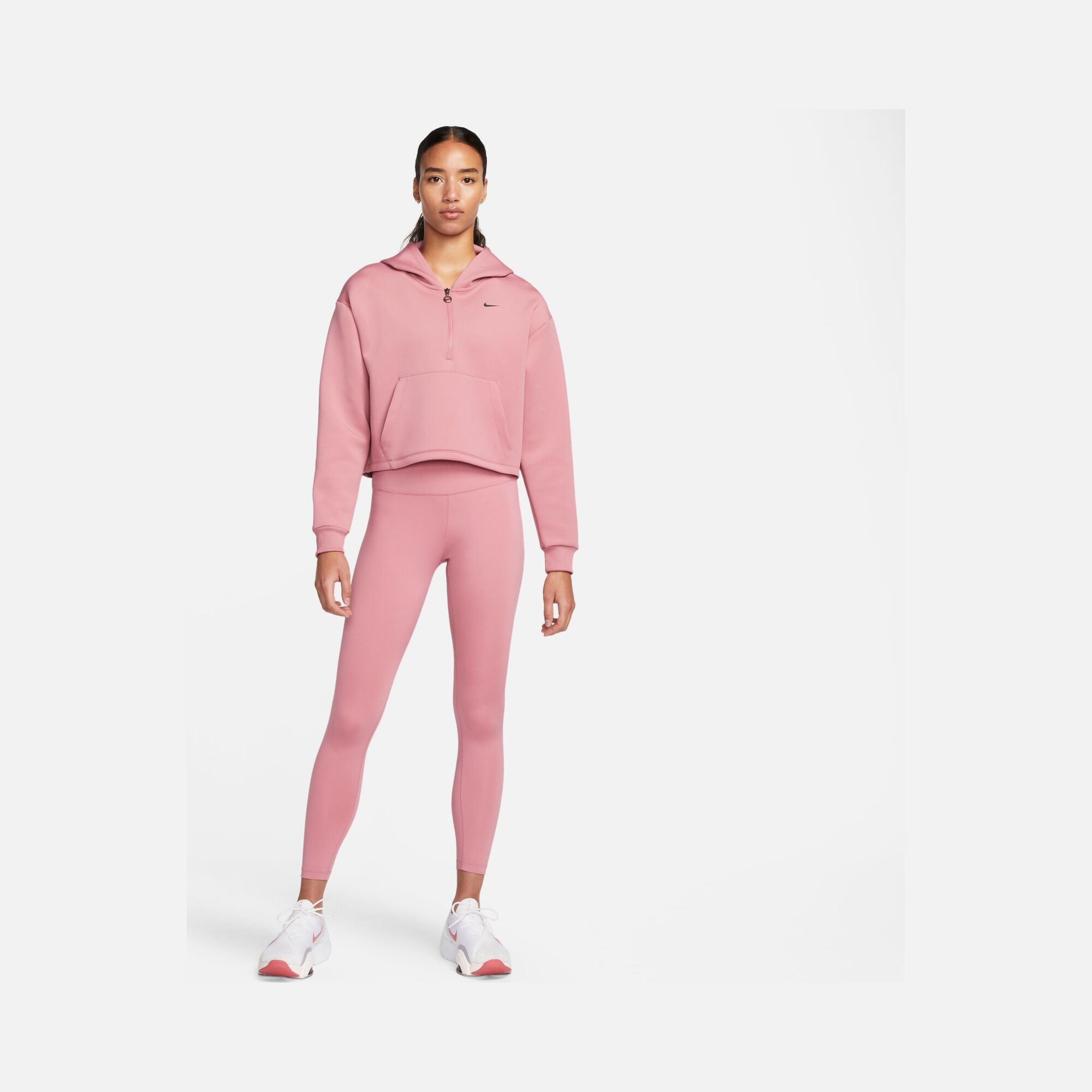 Nike Dri-Fit Graphic Shine Training Cropped 1/2-Zip Hoodie Kadın Sweatshirt