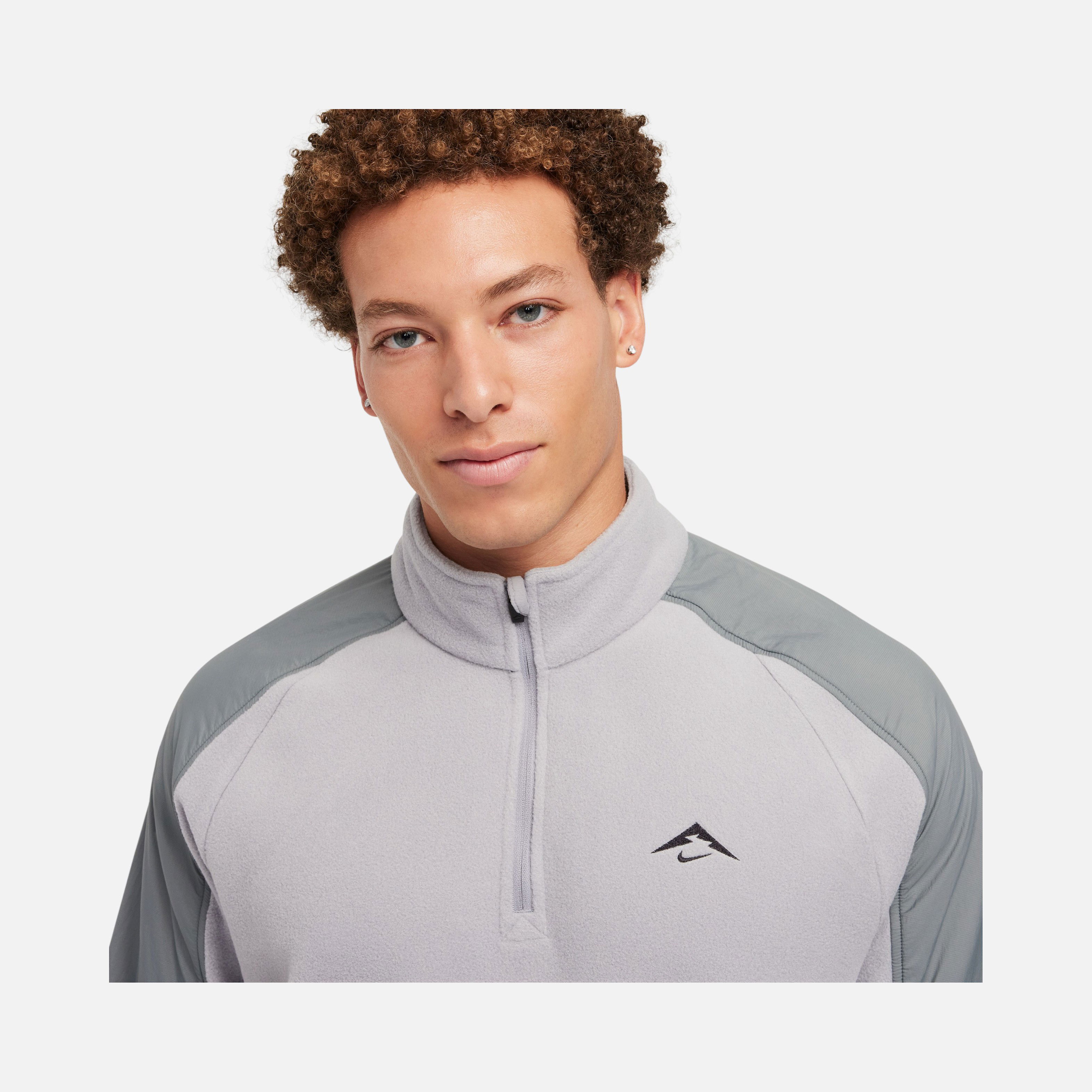 Nike Trail Polartec® 1/4-Zip Fleece Running Long-Sleeve Erkek Tişört