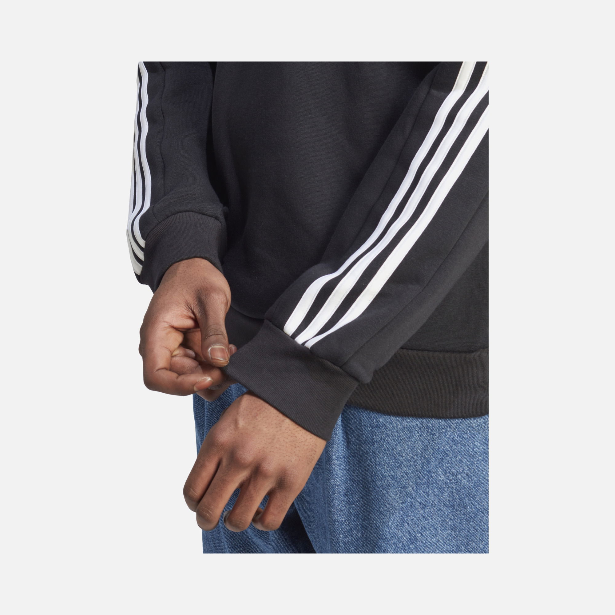 adidas Essentials Fleece 3-Stripes FW24 Erkek Sweatshirt