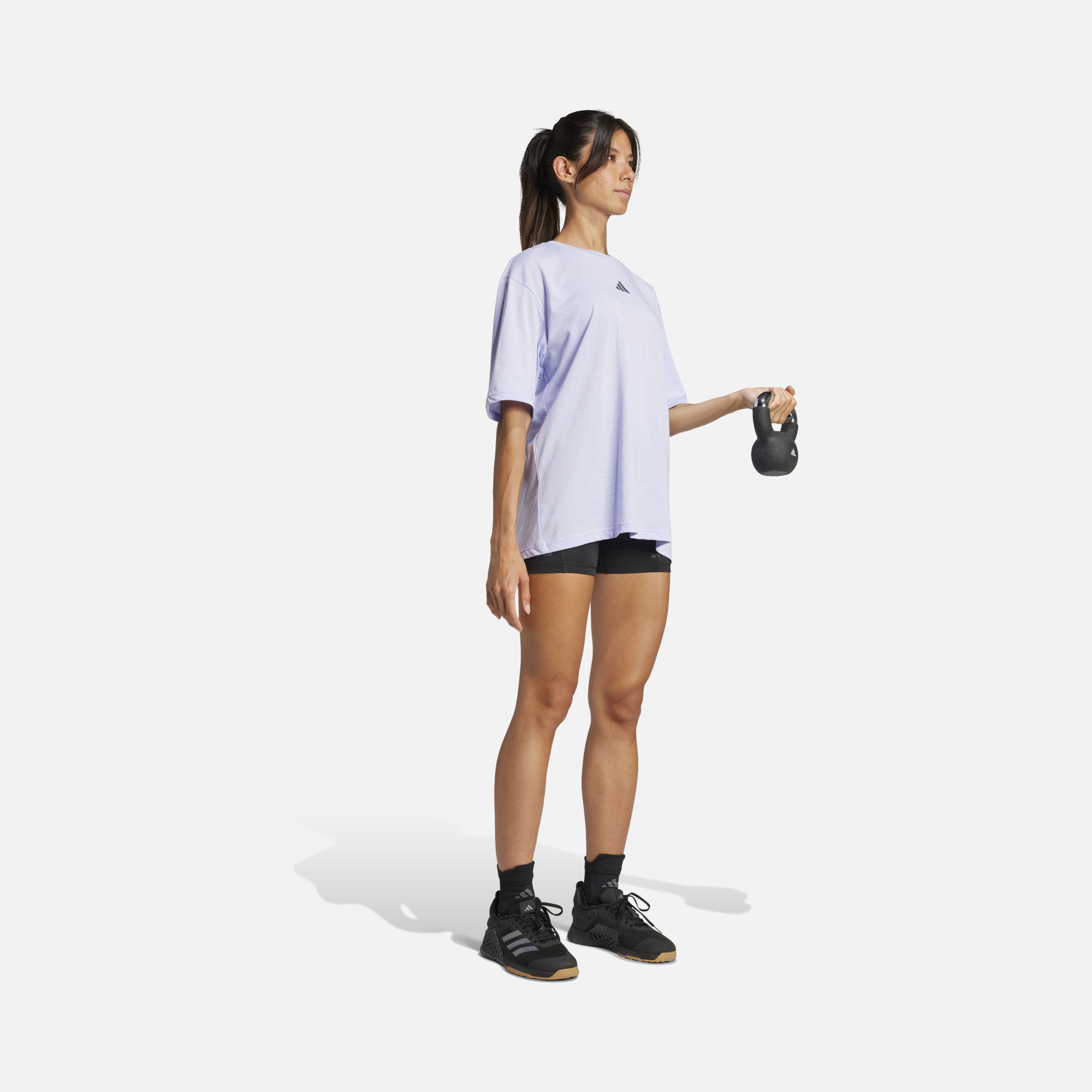 adidas Strong ''One Rep At A Time Graphic'' Oversized Gym & Training Short-Sleeve Kadın Tişört