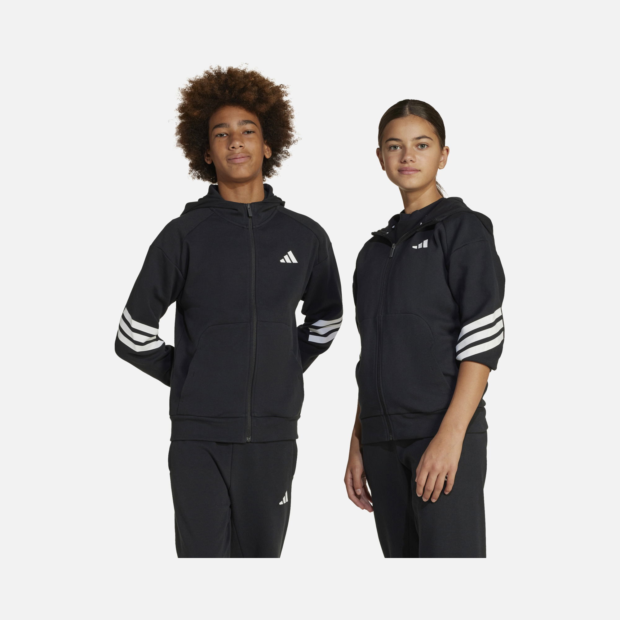 adidas Sportswear Future Icons 3-Stripes Regular- Fit Full-Zip Hooded Çocuk Sweatshirt