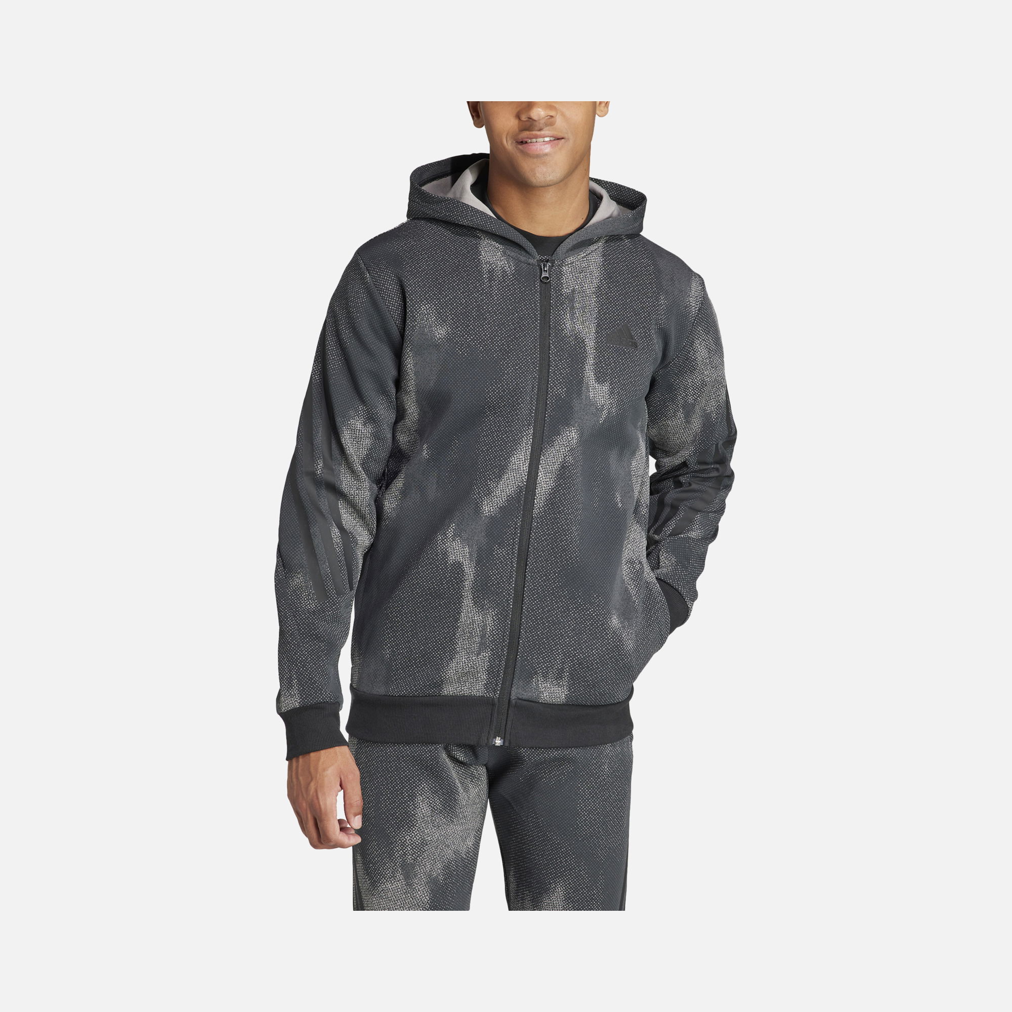 adidas Future Icons 3-Stripes Full-Zip Hoodie Erkek Sweatshirt