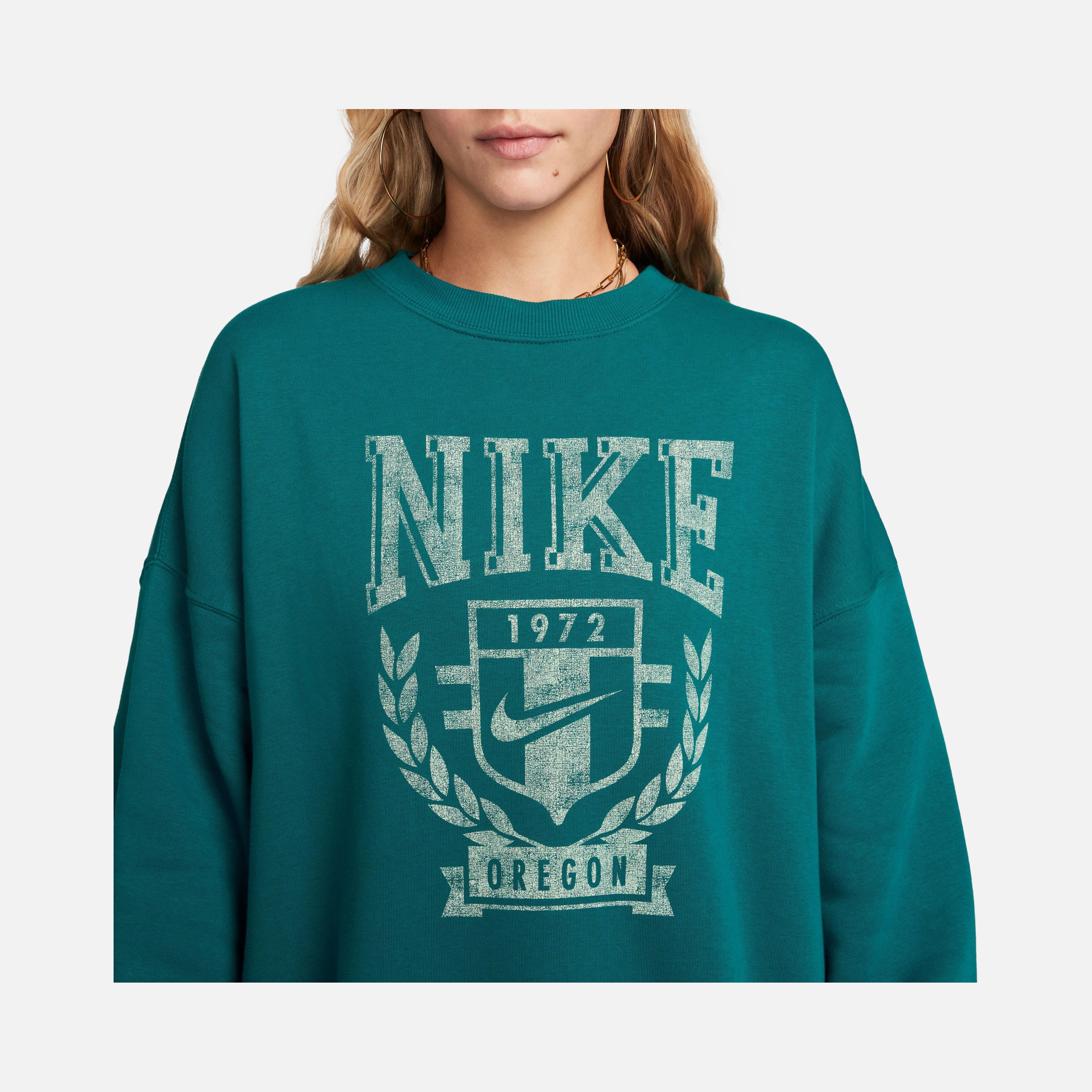 Nike Sportswear Fleece Oversized Crew Varsity Kadın Sweatshirt