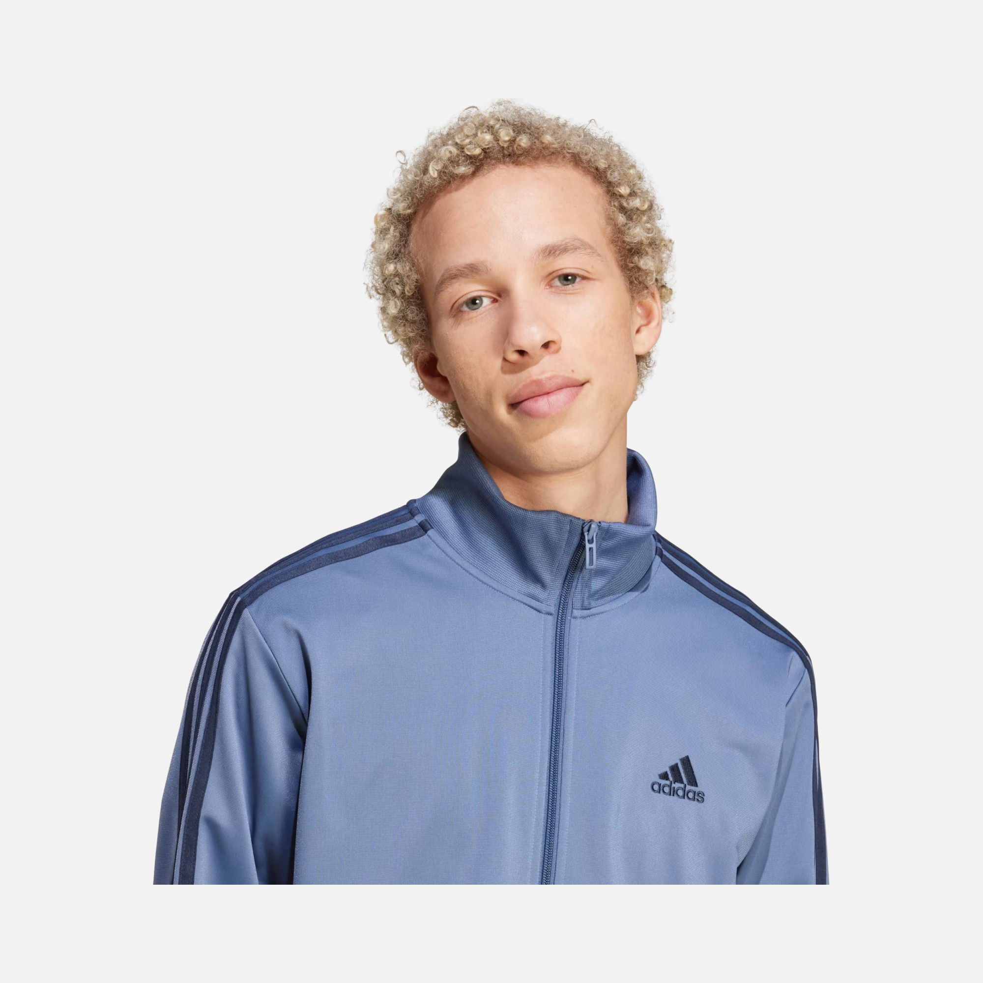 adidas Sportswear Basic 3-Stripes Tricot Full-Zip Erkek Eşofman Takımı