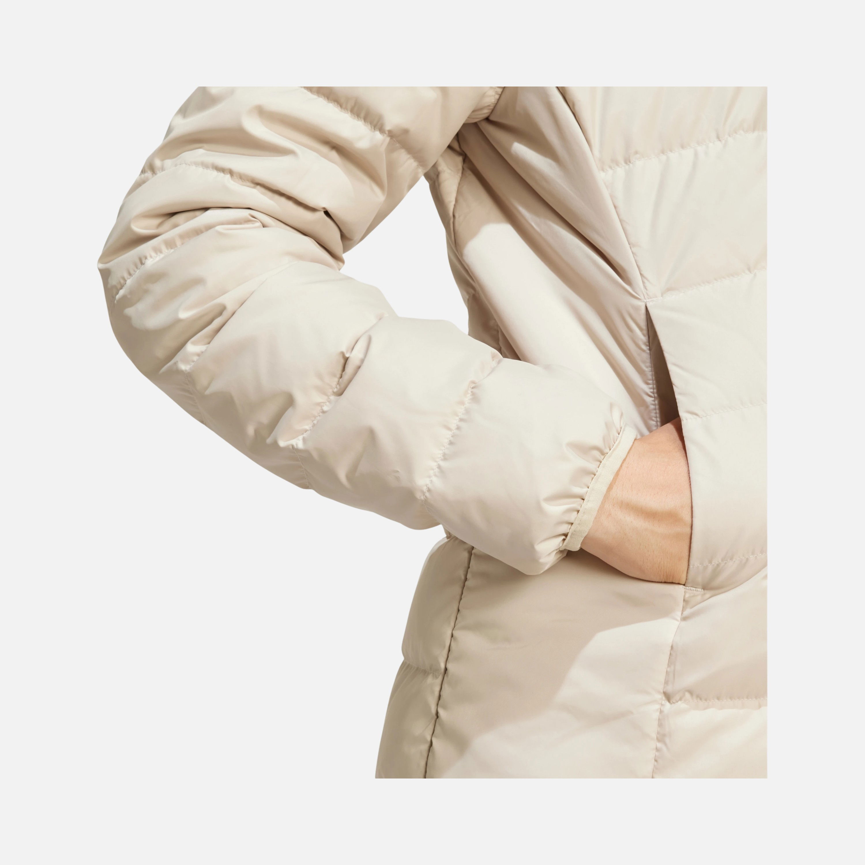 adidas Essentials Light Down Full-Zip Hoodie Kadın Mont