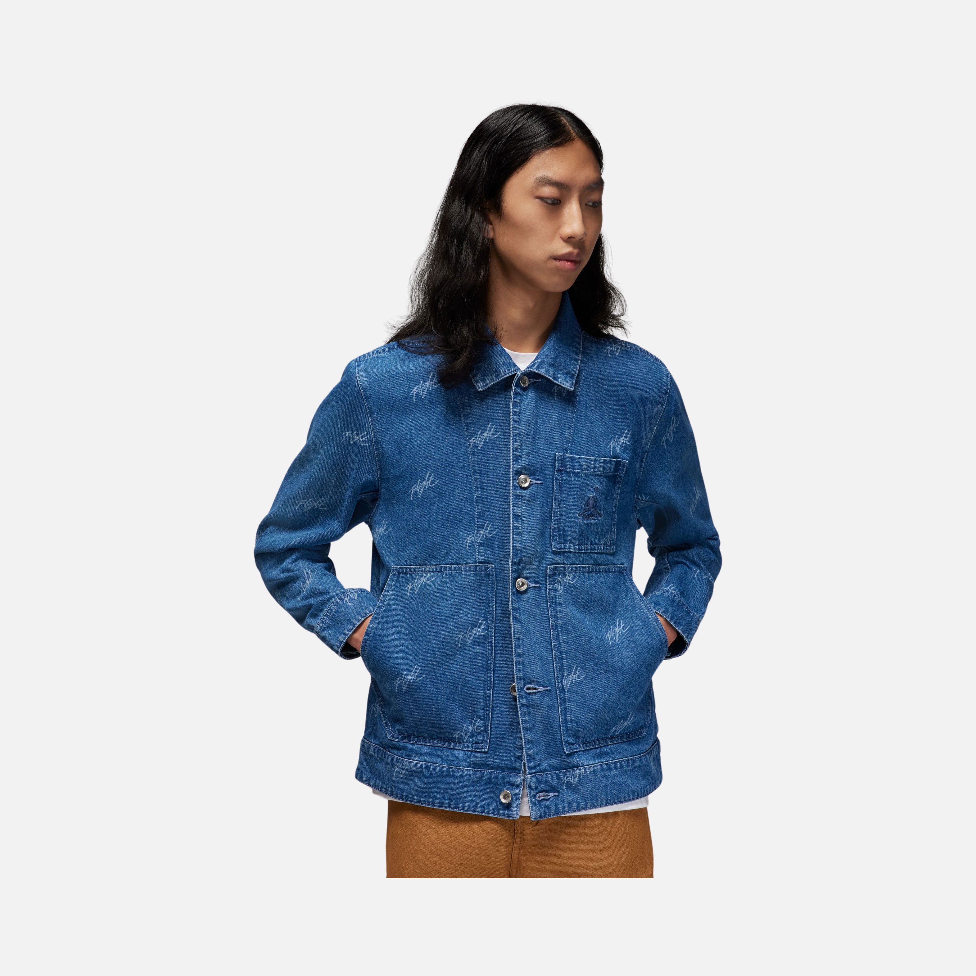 Nike Jordan Flight Heritage Denim Full Buttoned Erkek Ceket