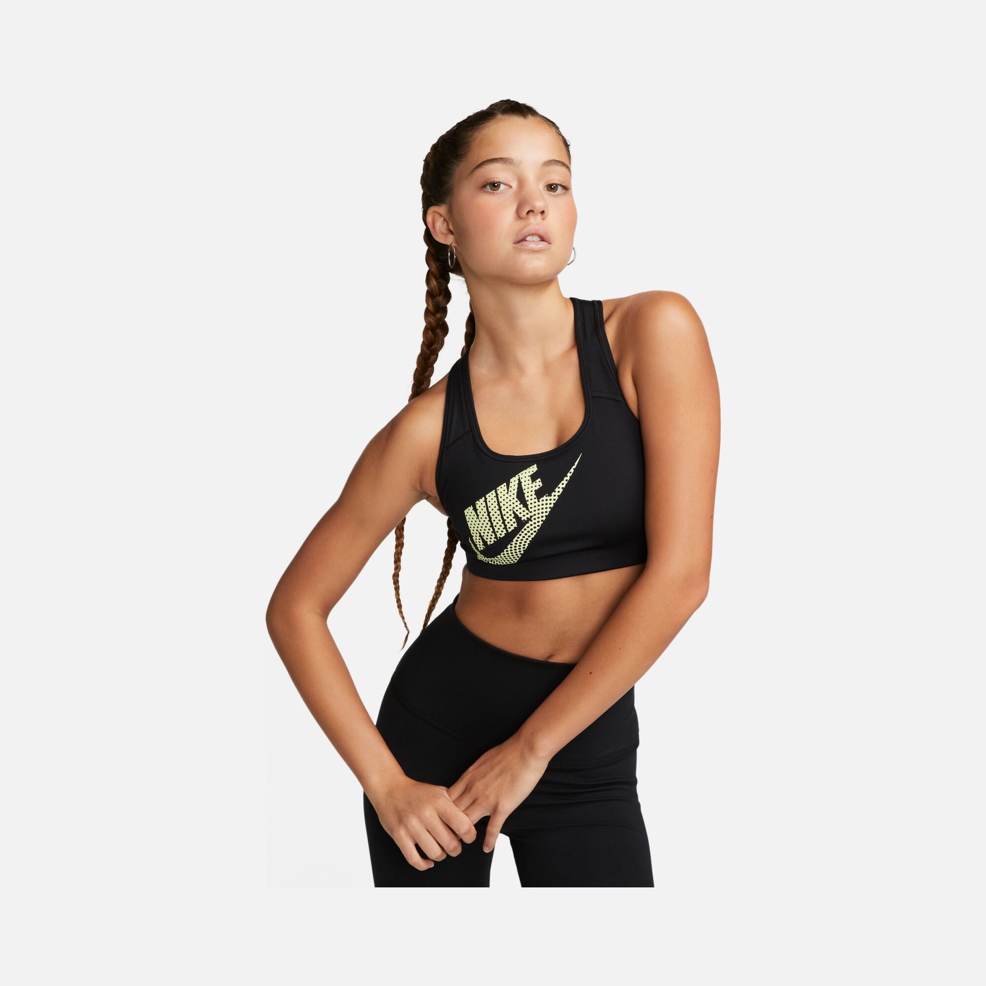 Nike Dri-Fit Swoosh Medium-Support Non-Padded Dance Training Kadın Bra