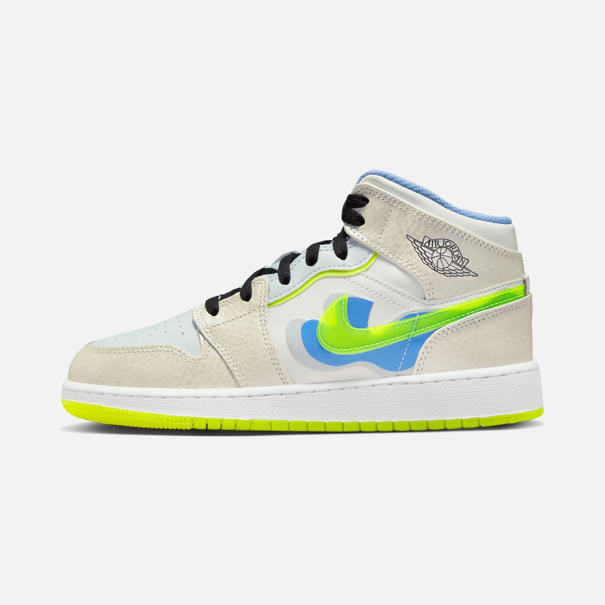 Nike Air Jordan 1 Mid SE "Warped Swoosh" (GS) Spor Ayakkabı