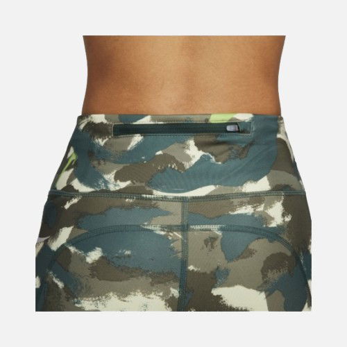 Nike Dri-Fit Fast Mid-Rise 7/8-Length Printed Running Kadın Tayt