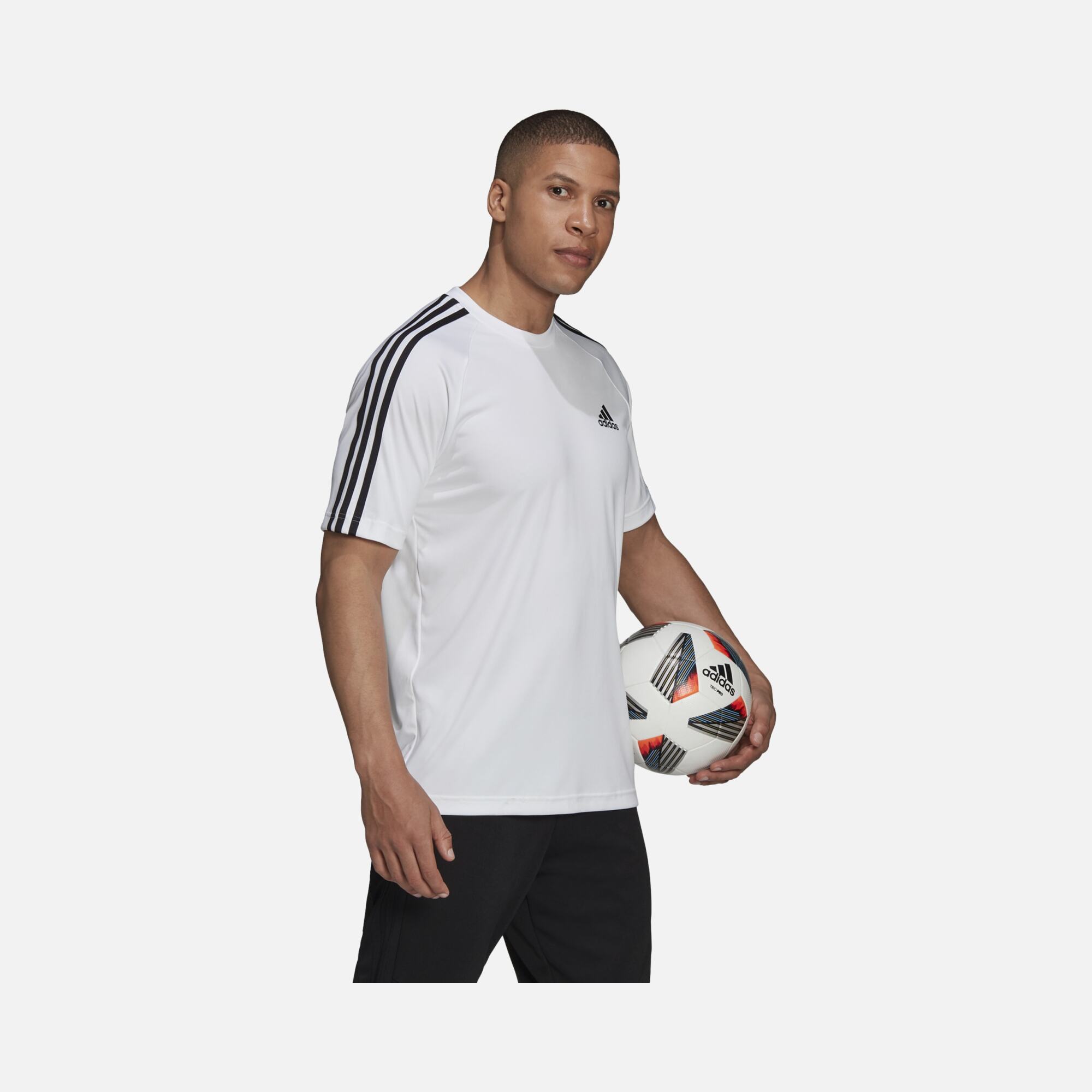 adidas AEROREADY Sereno 3-Stripes Sportswear&Gym Short-Sleeve Erkek Tişört