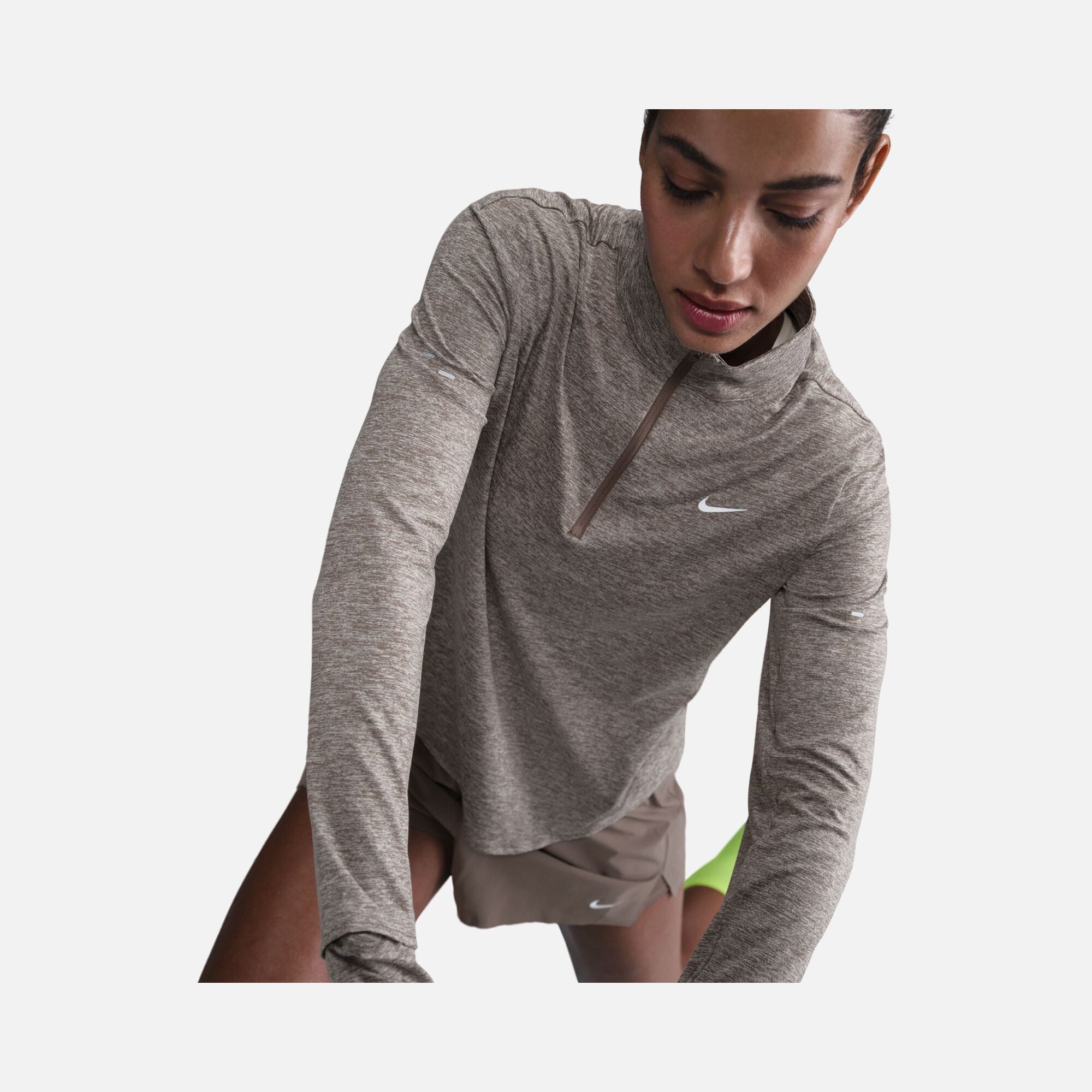 Nike Swift Dri-Fit UV 1/4-Zip Running Long-Sleeve Kadın Tişört