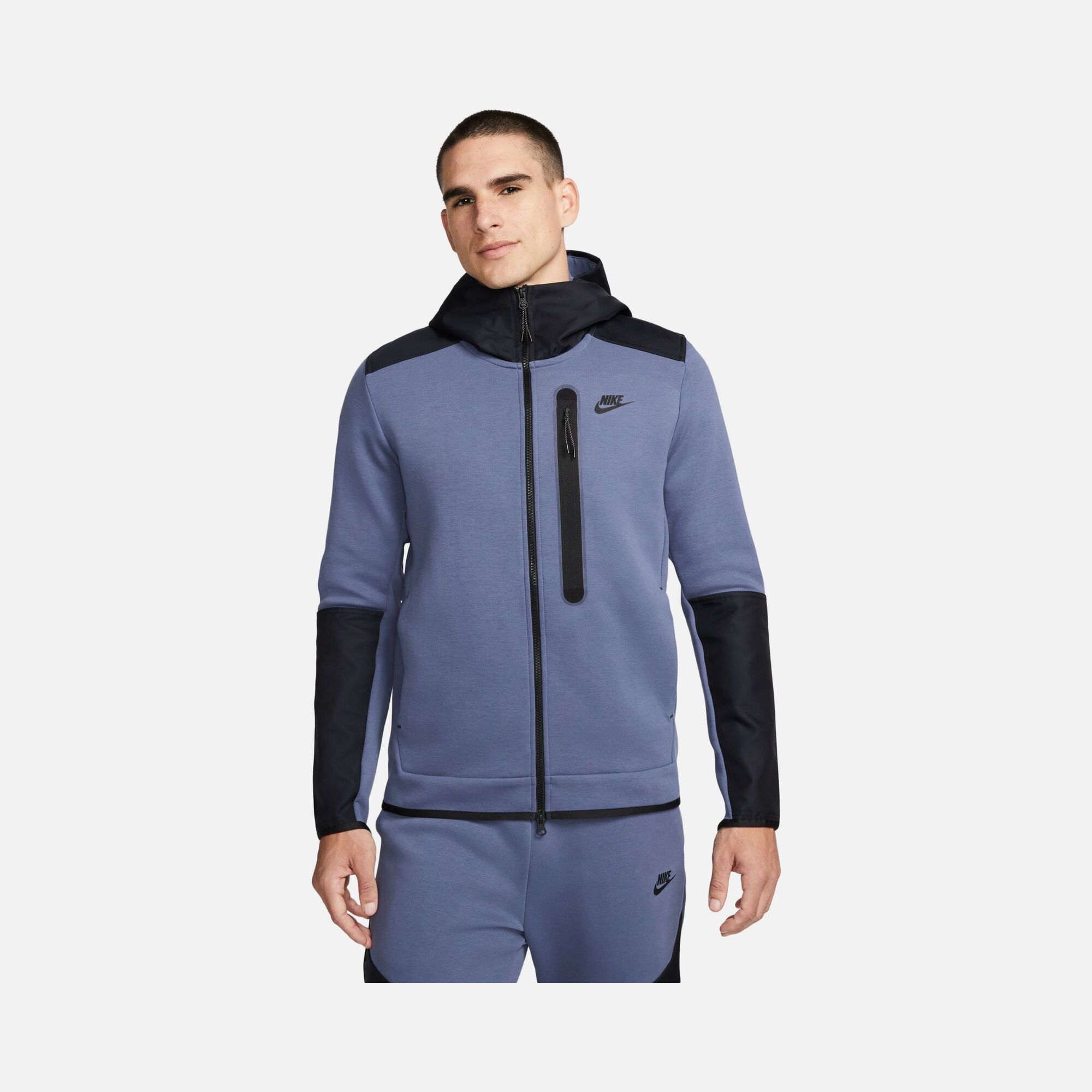 Nike Sportswear Tech Fleece ''Overlay Detail'' Full-Zip Hoodie Erkek Sweatshirt