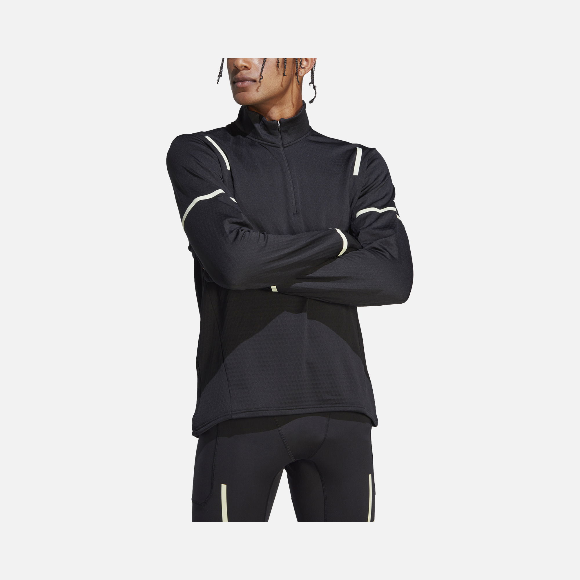 adidas Run X-City Reflect At Night 1/2 Running Zippered Leg Erkek Sweatshırt