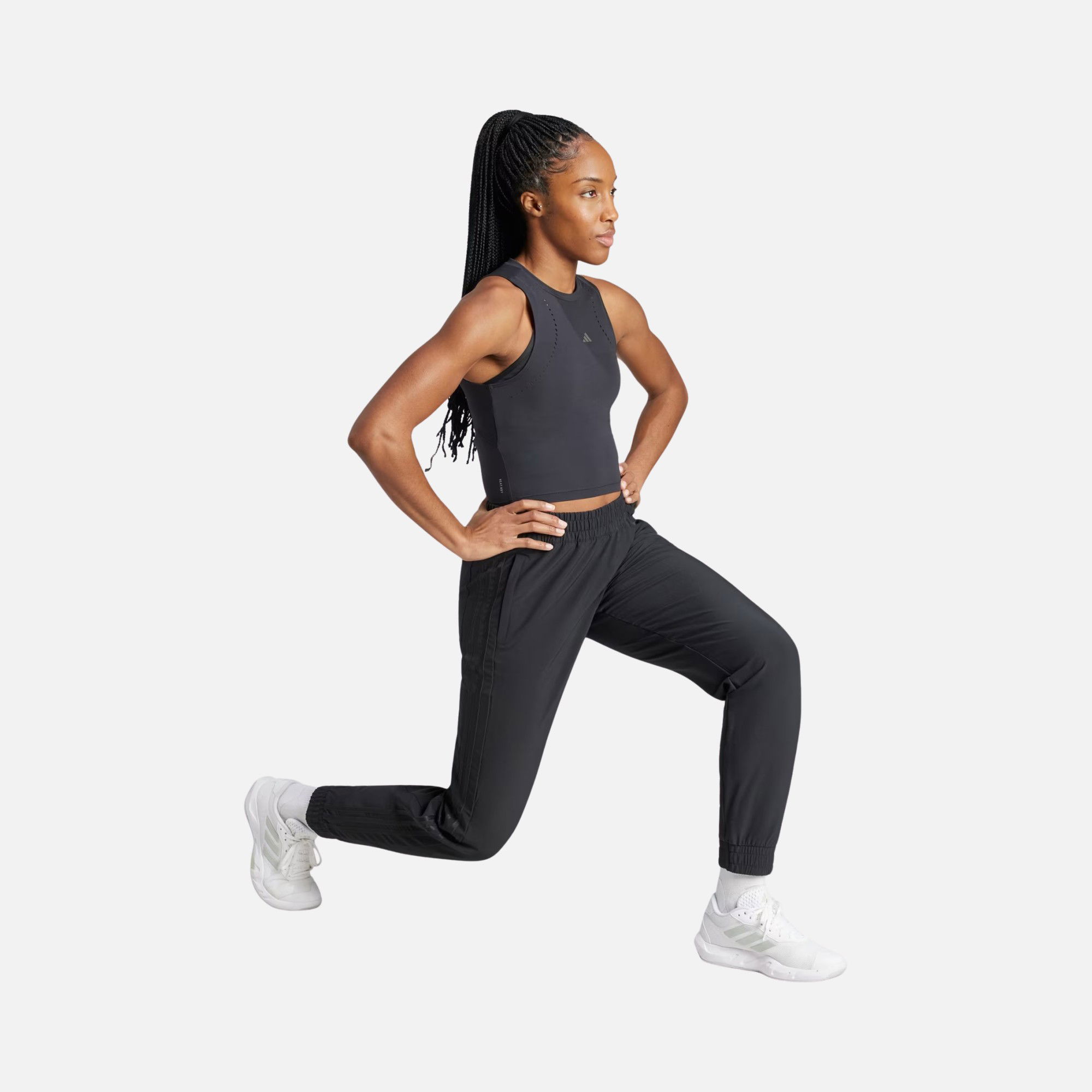 adidas Pacer All Gym 3-Stripes Woven Mid-Rise Training Kadın Eşofman Altı