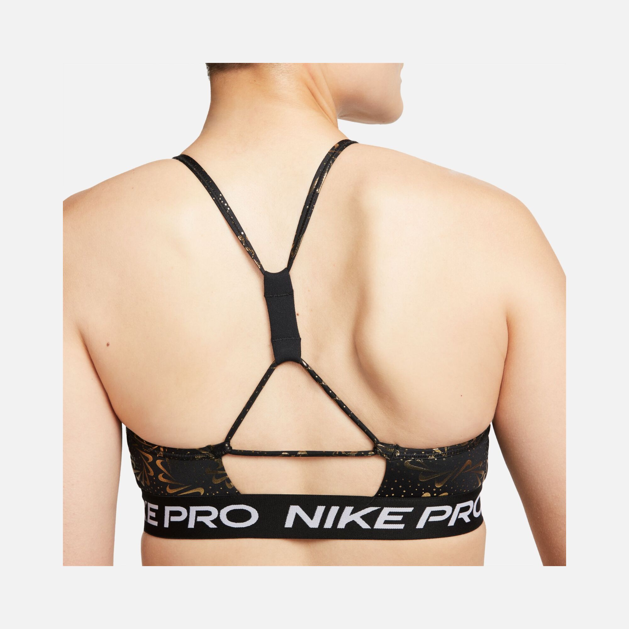 Nike Pro Indy Light-Support Padded Strappy Sparkle Sports Training Kadın Bra