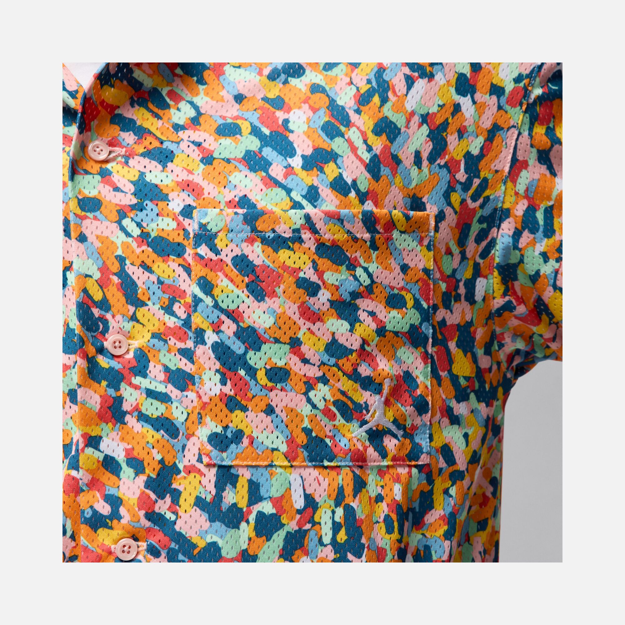 Nike Jordan Essentials Poolside Allover Printed Full-Buttoned Short-Sleeve Erkek Gömlek