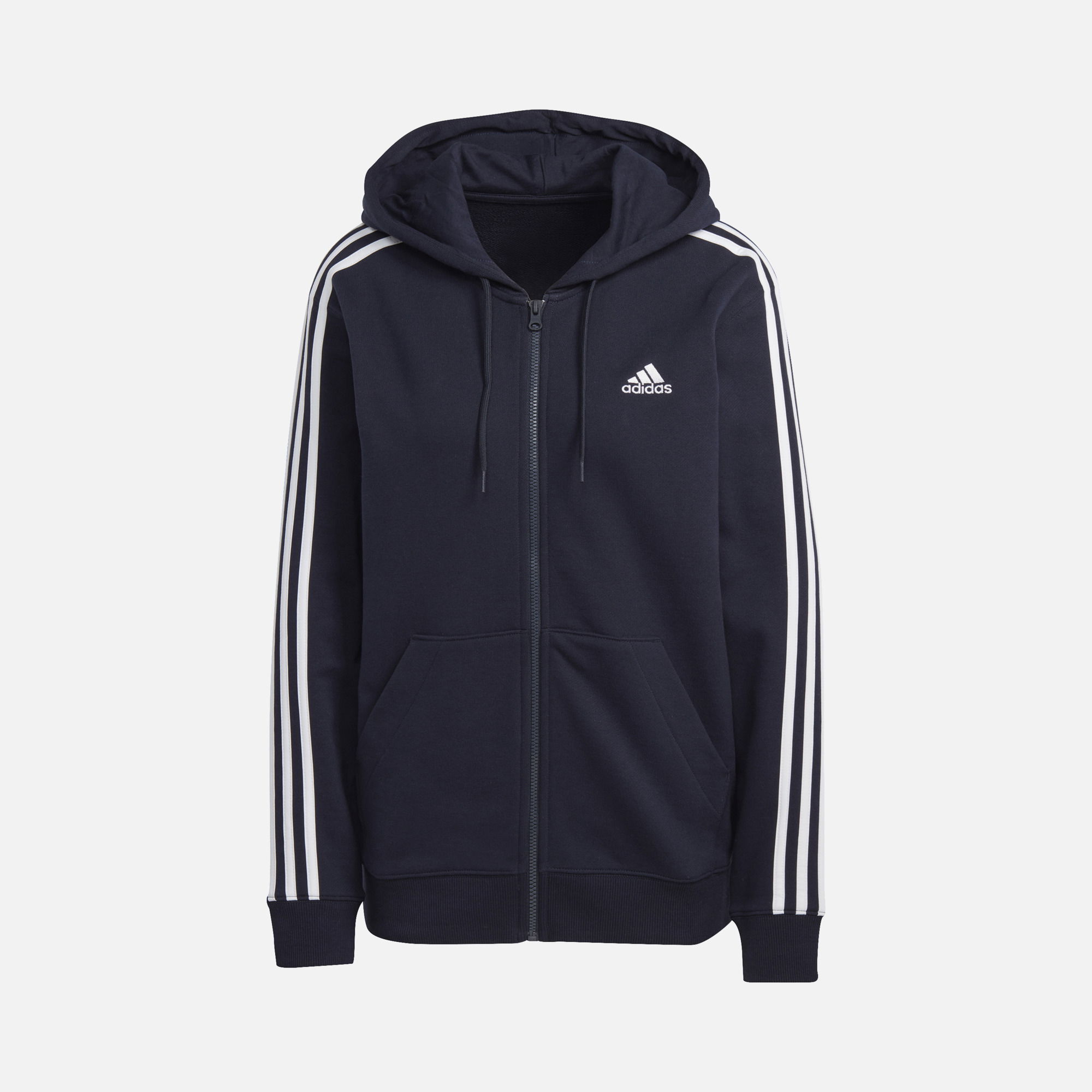 adidas Essentials 3-Stripes French Terry Full-Zip Hoodie Kadın Sweatshirt