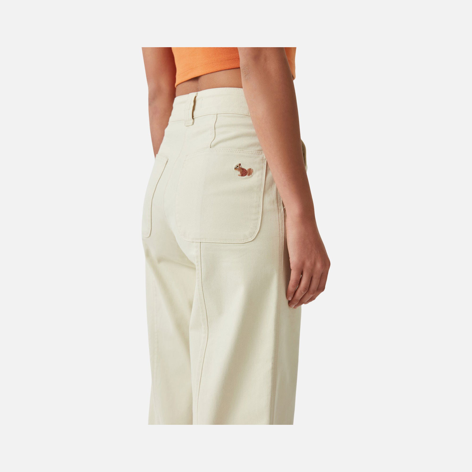 WWF Sportswear Sincap Embroidered Regular-Fit Wide Leg Kadın Pantolon