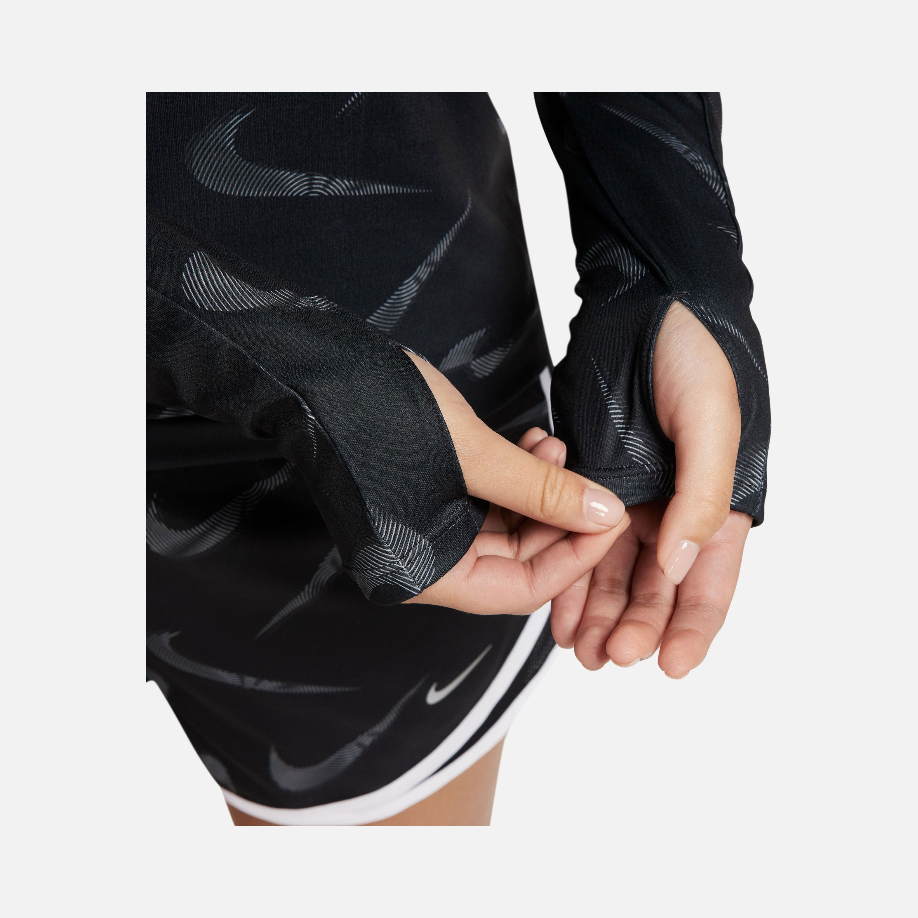 Nike Dri-Fit Swoosh Printed Pacer Running Hoodie Kadın Sweatshirt