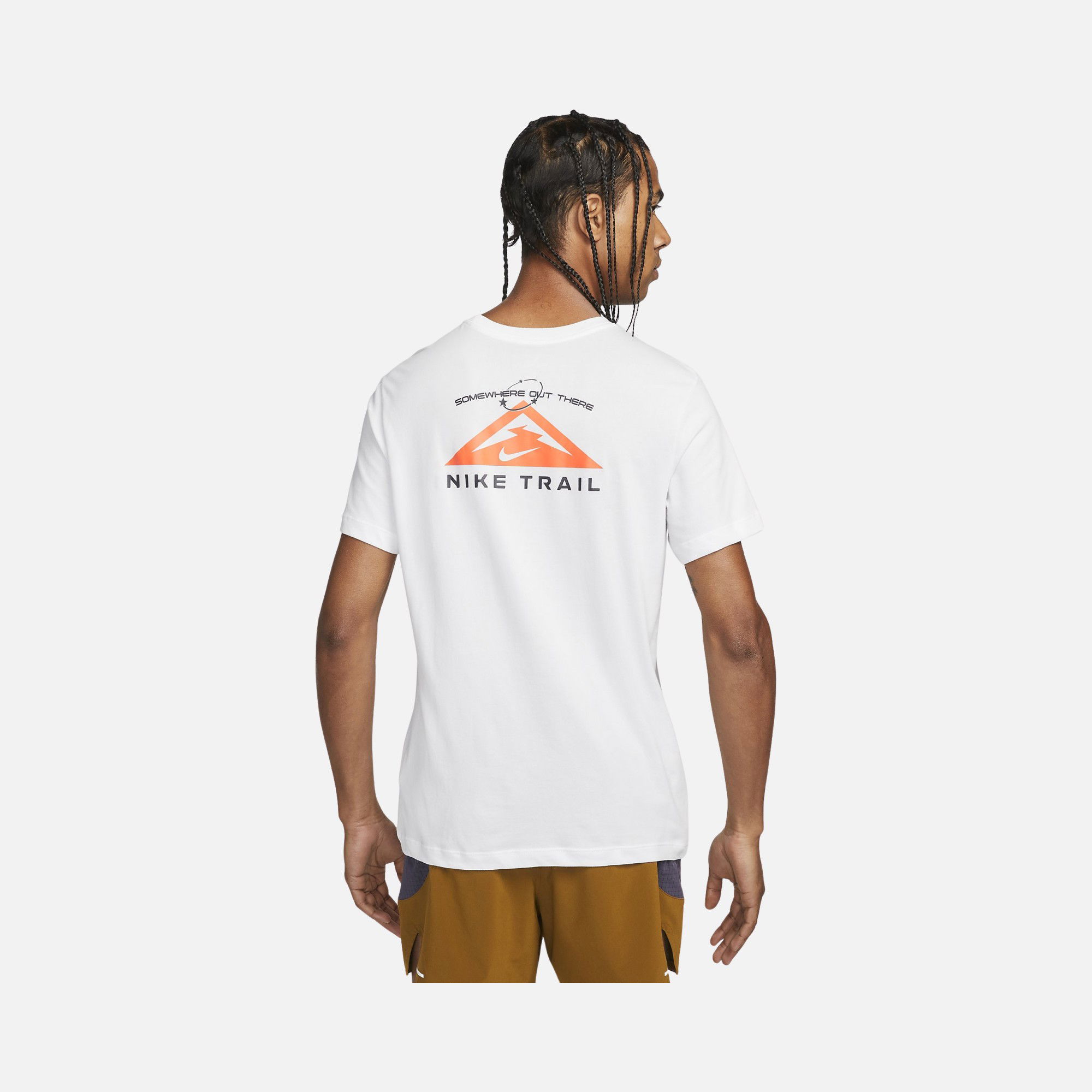 Nike Dri-Fit Trail Print Running Short-Sleeve Erkek Tişört