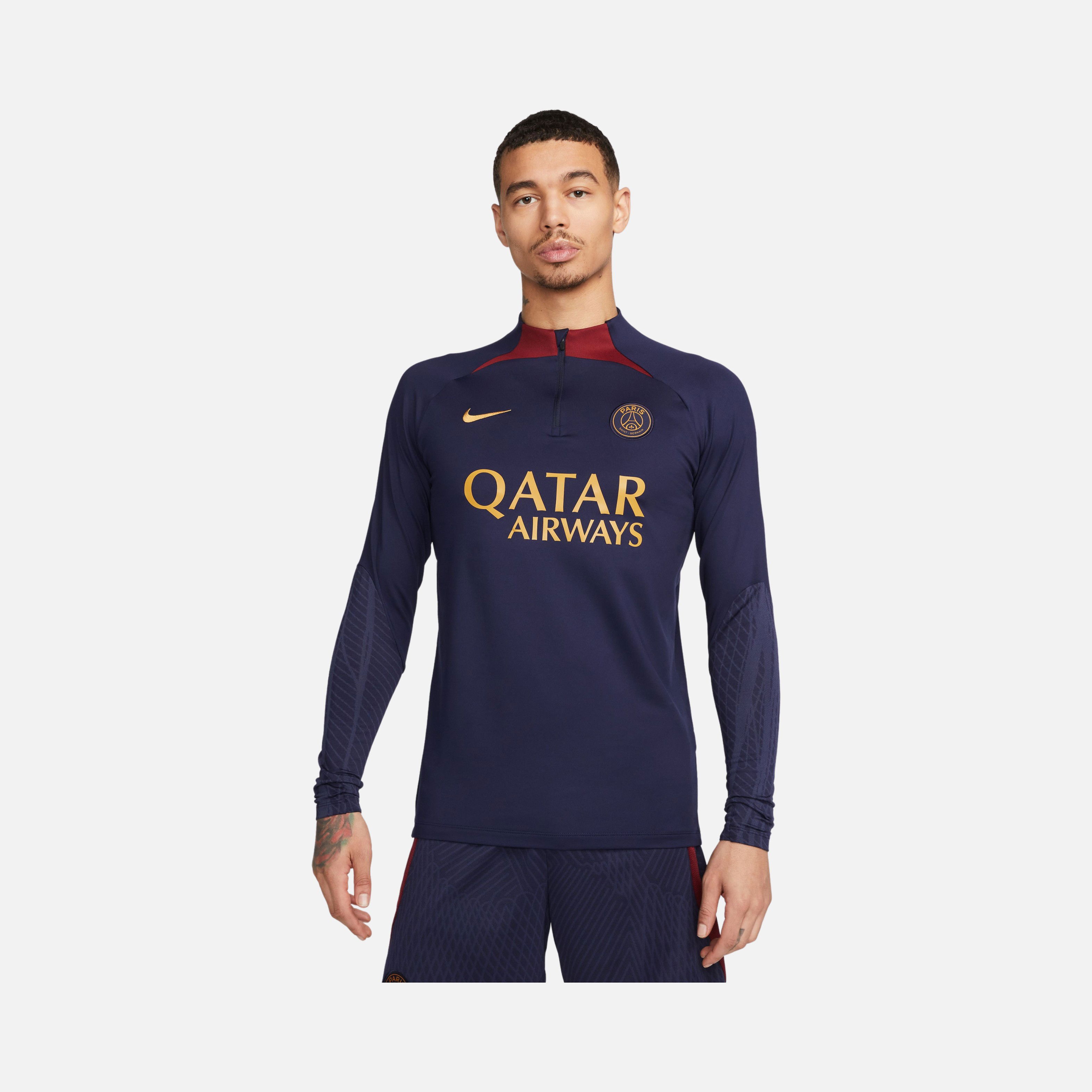 Nike Dri-Fit Paris Saint-Germain Strike 1/4 Zip  Long-Sleeve Erkek Tişört