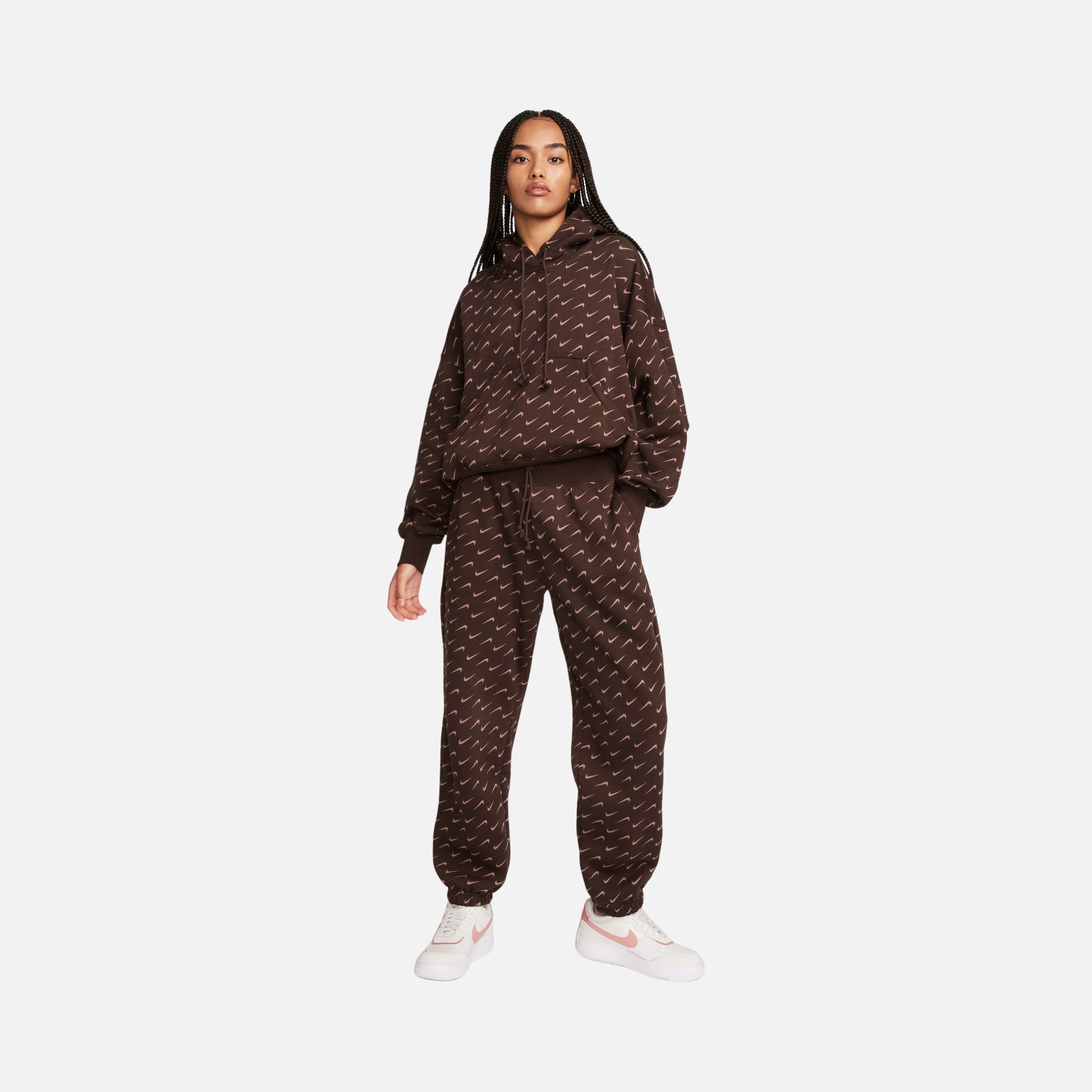 Nike Sportswear Phoenix Fleece Oversized All Over Printed Kadın Eşofman Altı