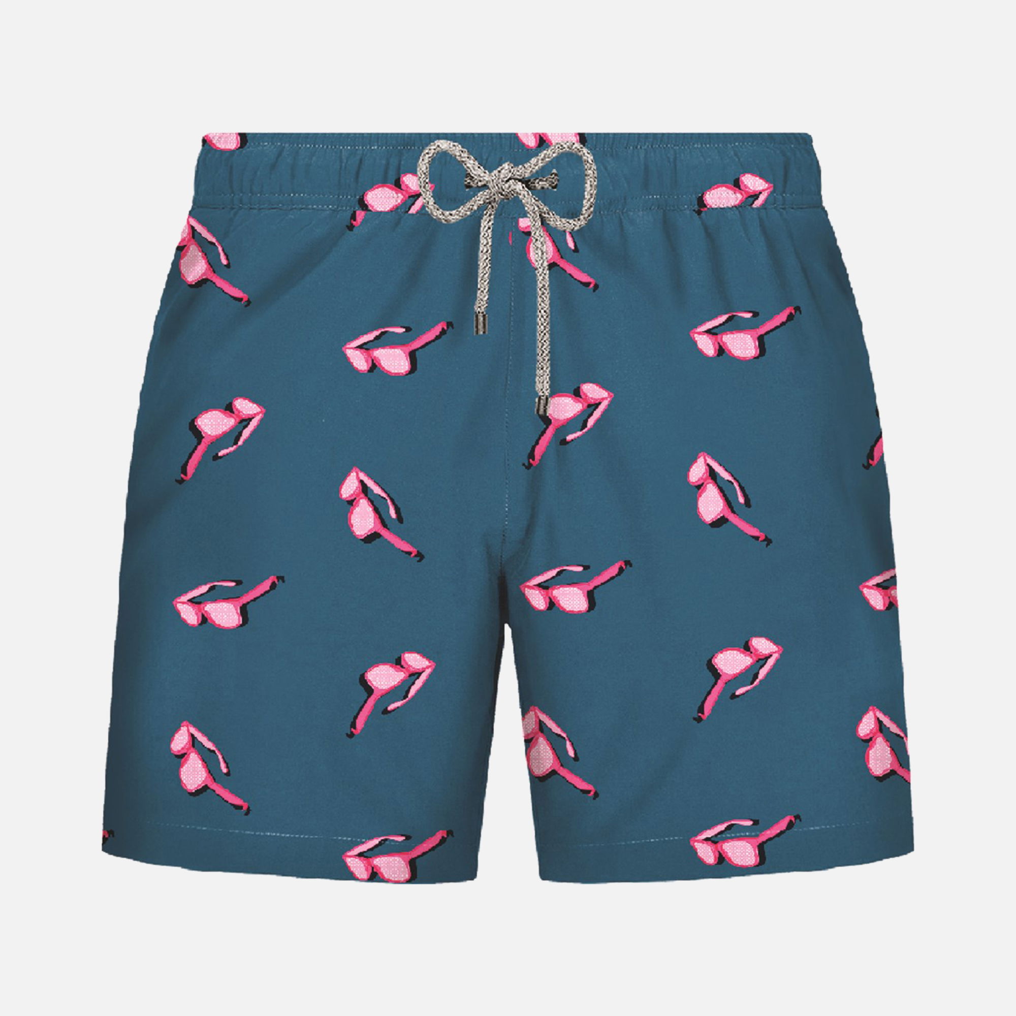 John Frank All Over Glasses Printing Erkek Şort Mayo