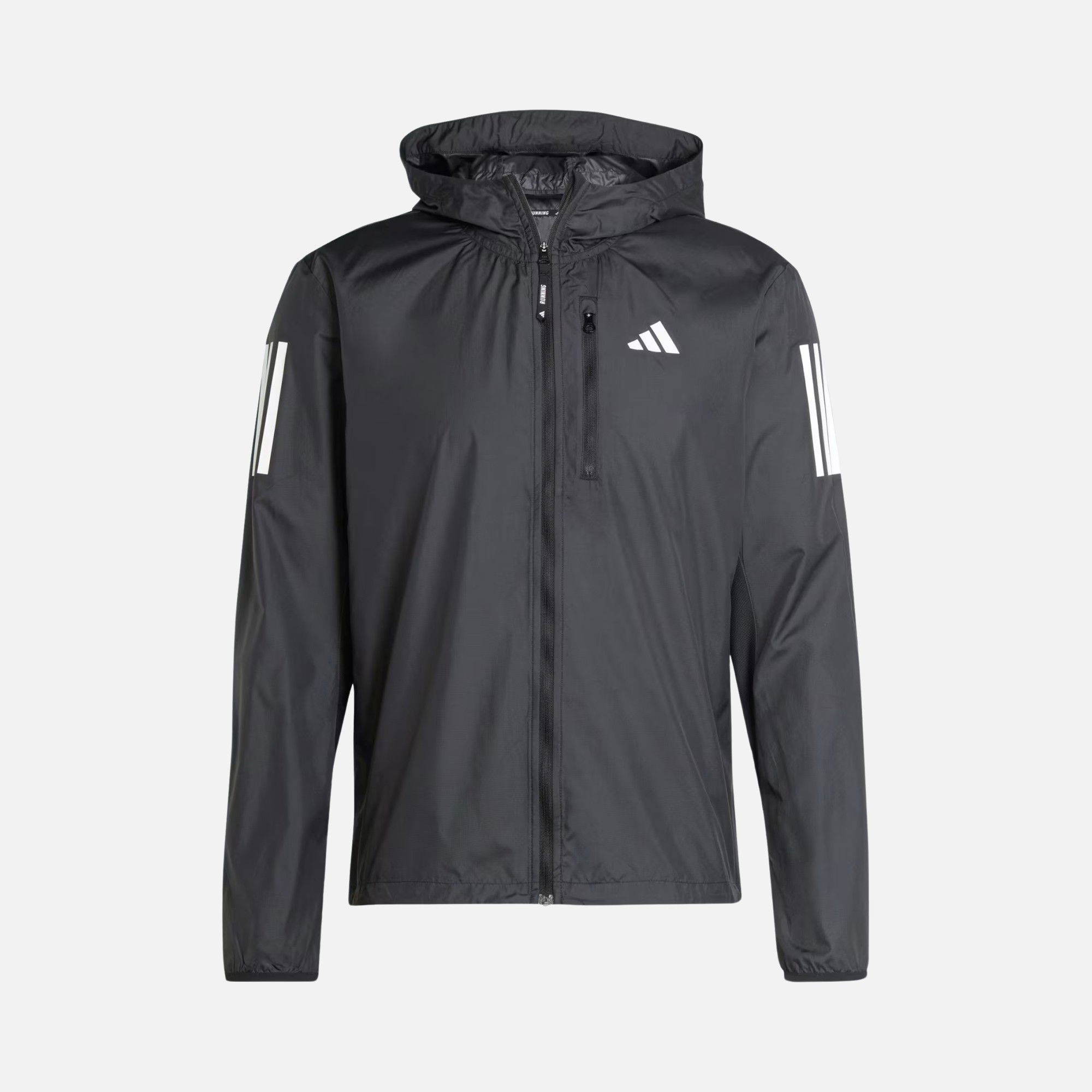 adidas Own the Running 3-Stripes Full-Zip Hoodie Erkek Ceket