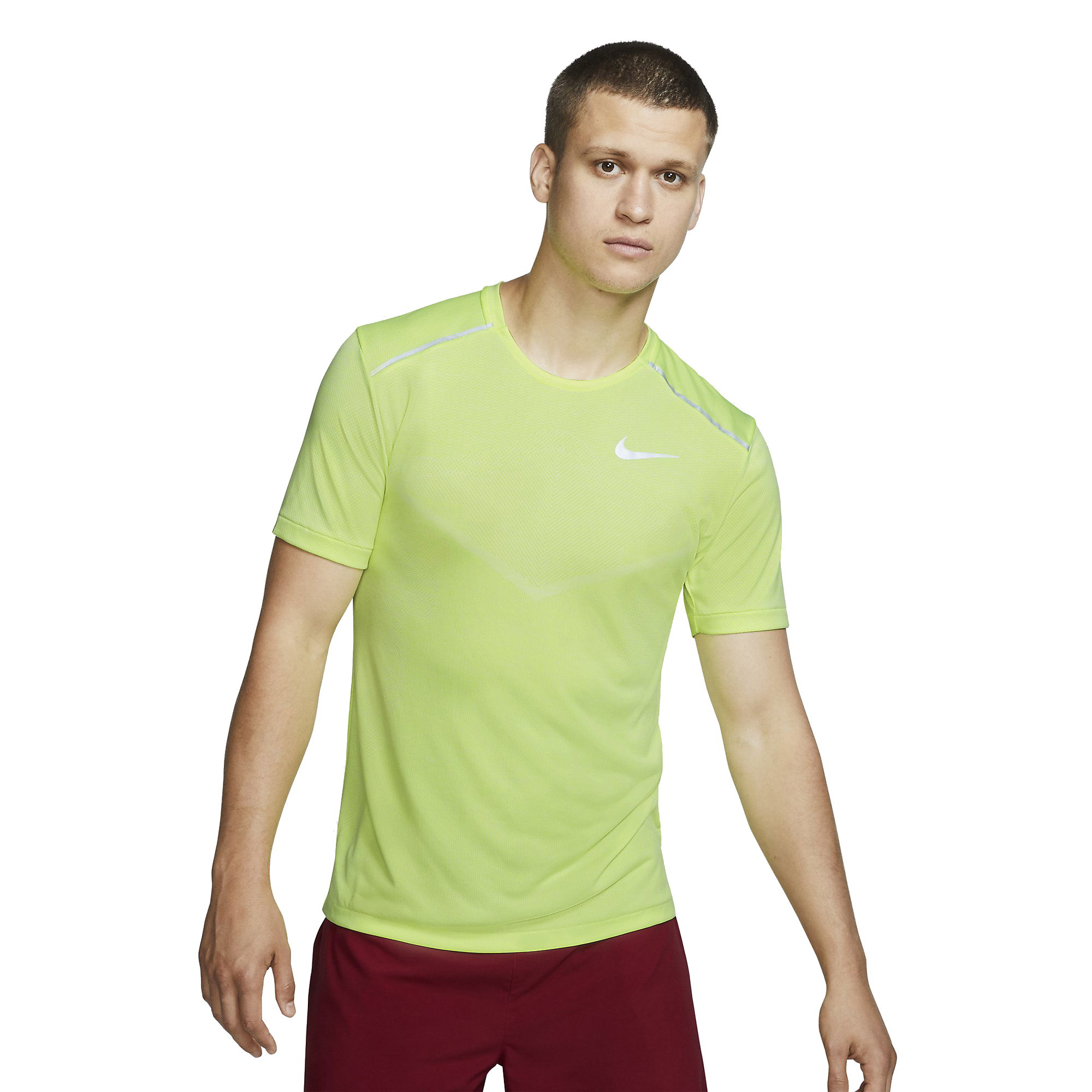 Nike TechKnit Ultra Short-Sleeve Running Top Erkek Tişört