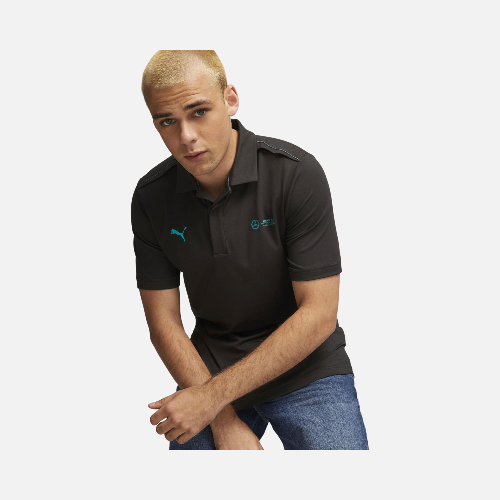 Puma Sportswear Mercedes-AMG Cloudspun Polo Short-Sleeve Erkek Tişört