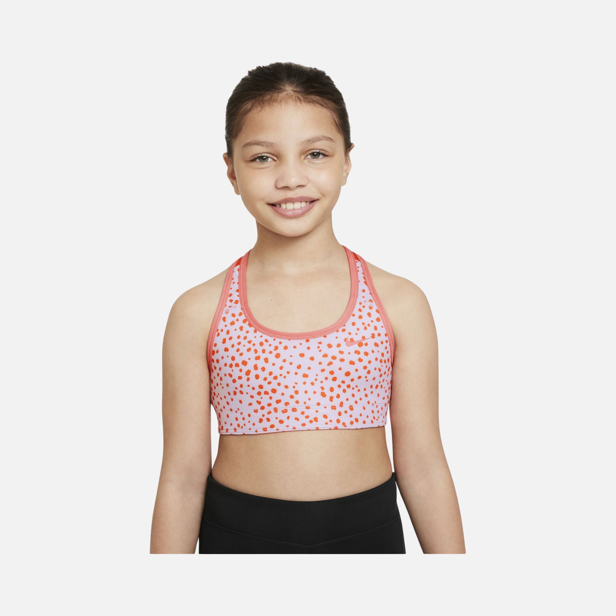 Nike Dri-Fit Swoosh Animal Printed Reversible Light Support (Girls') Çocuk Bra