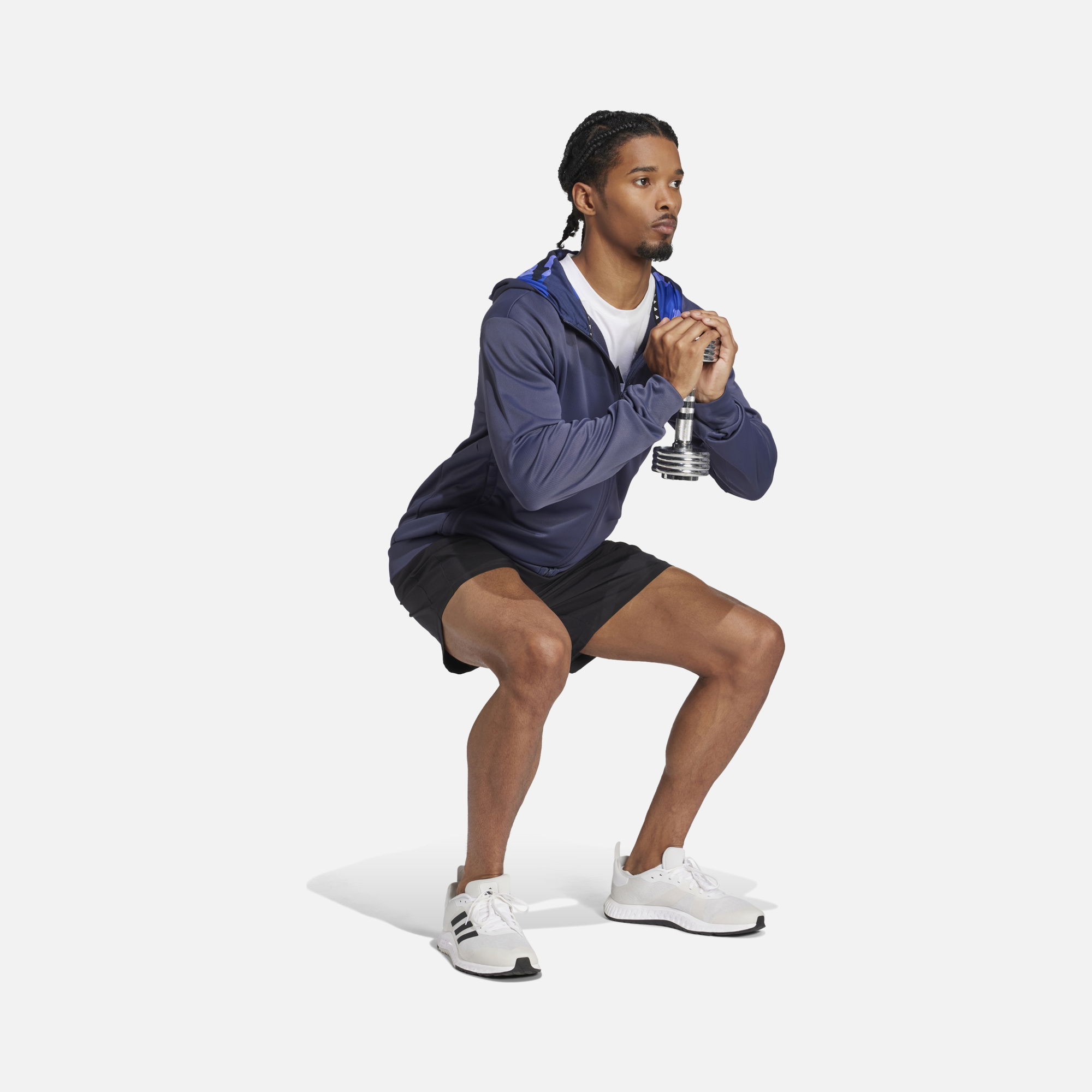 adidas AEROREADY Train Essentials Camo Full-Zip Hoodie Erkek Sweatshirt