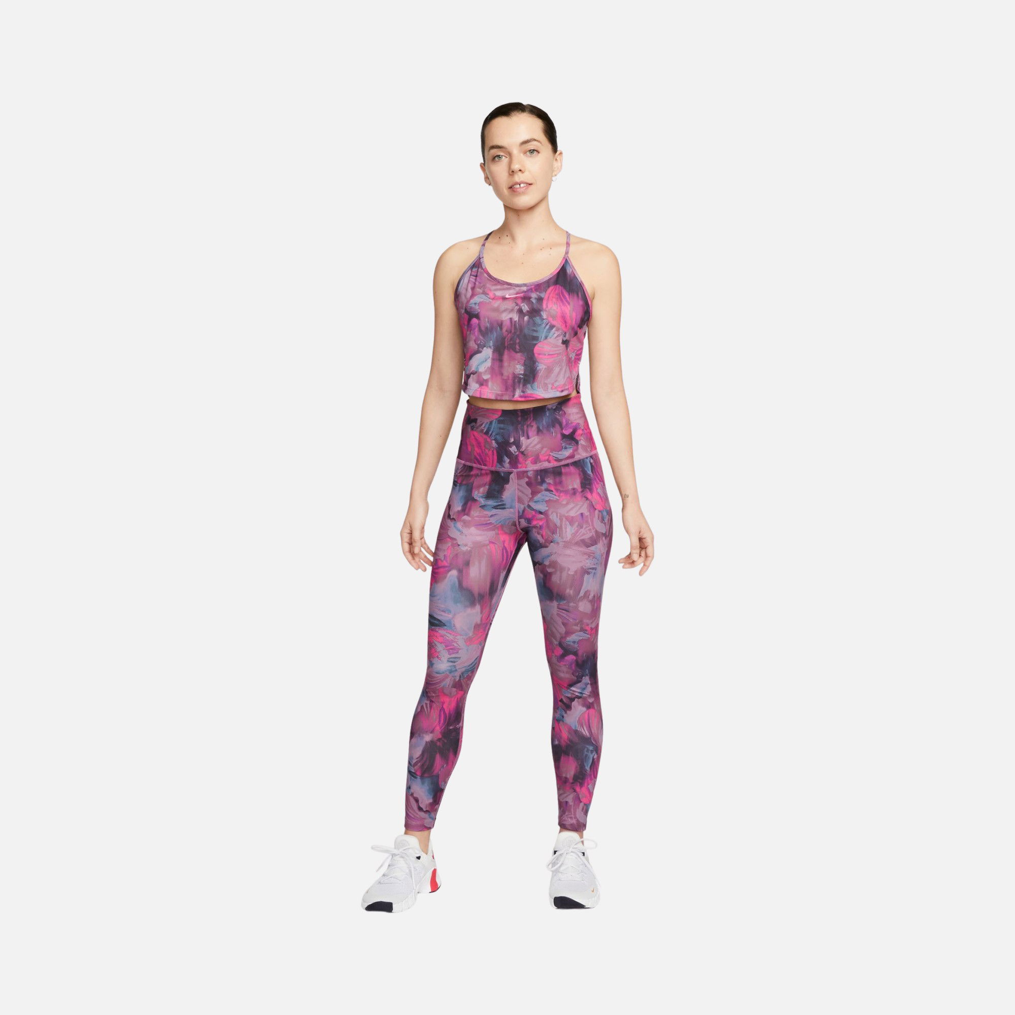 Nike Dri-Fit One Cropped Printed Training Kadın Atlet