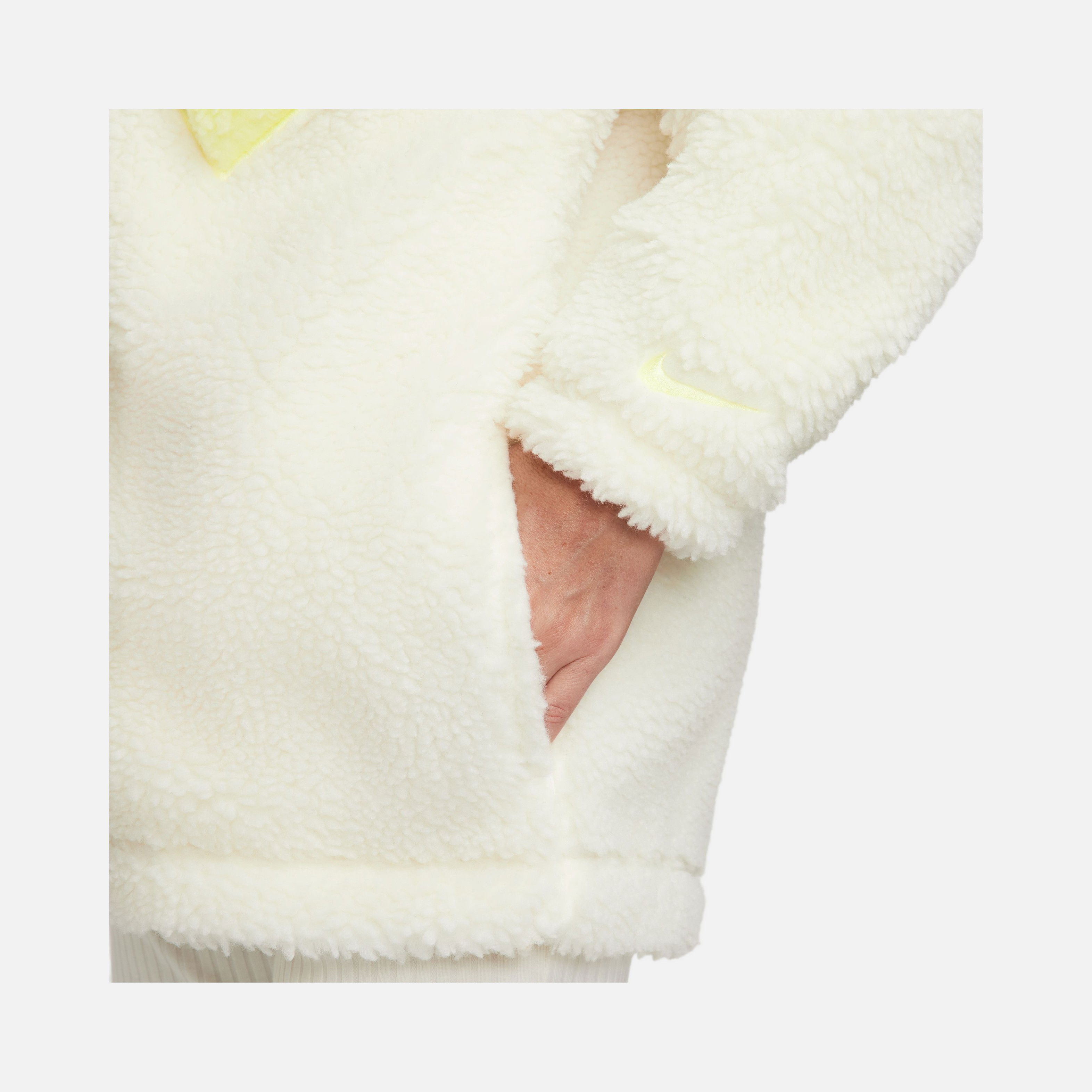 Nike Sportswear Logo High-Pile Sherpa Full-Zip Hoodie Kadın Ceket