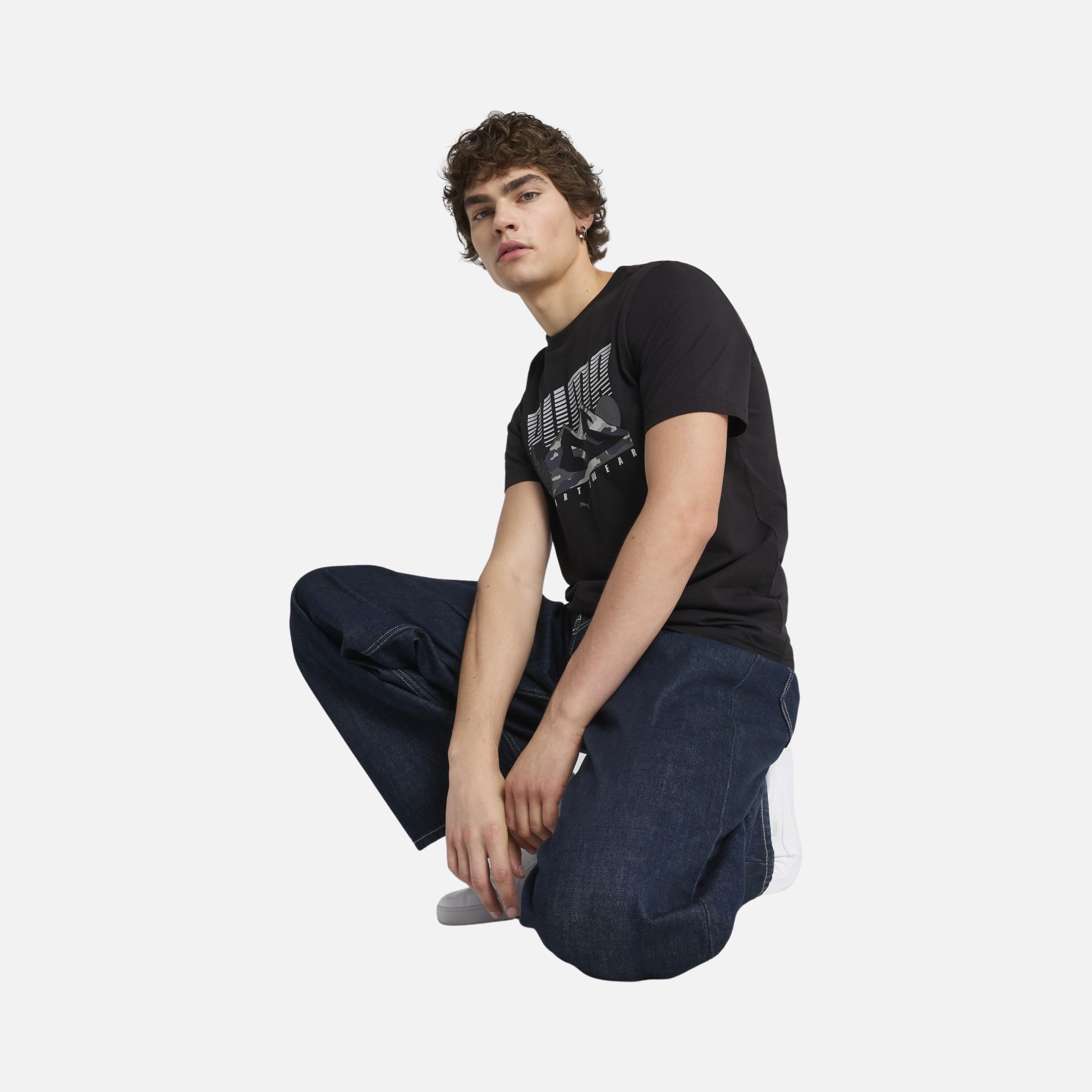 Puma Sportswear Graphics Mountain Regular-Fit Short-Sleeve Erkek Tişört