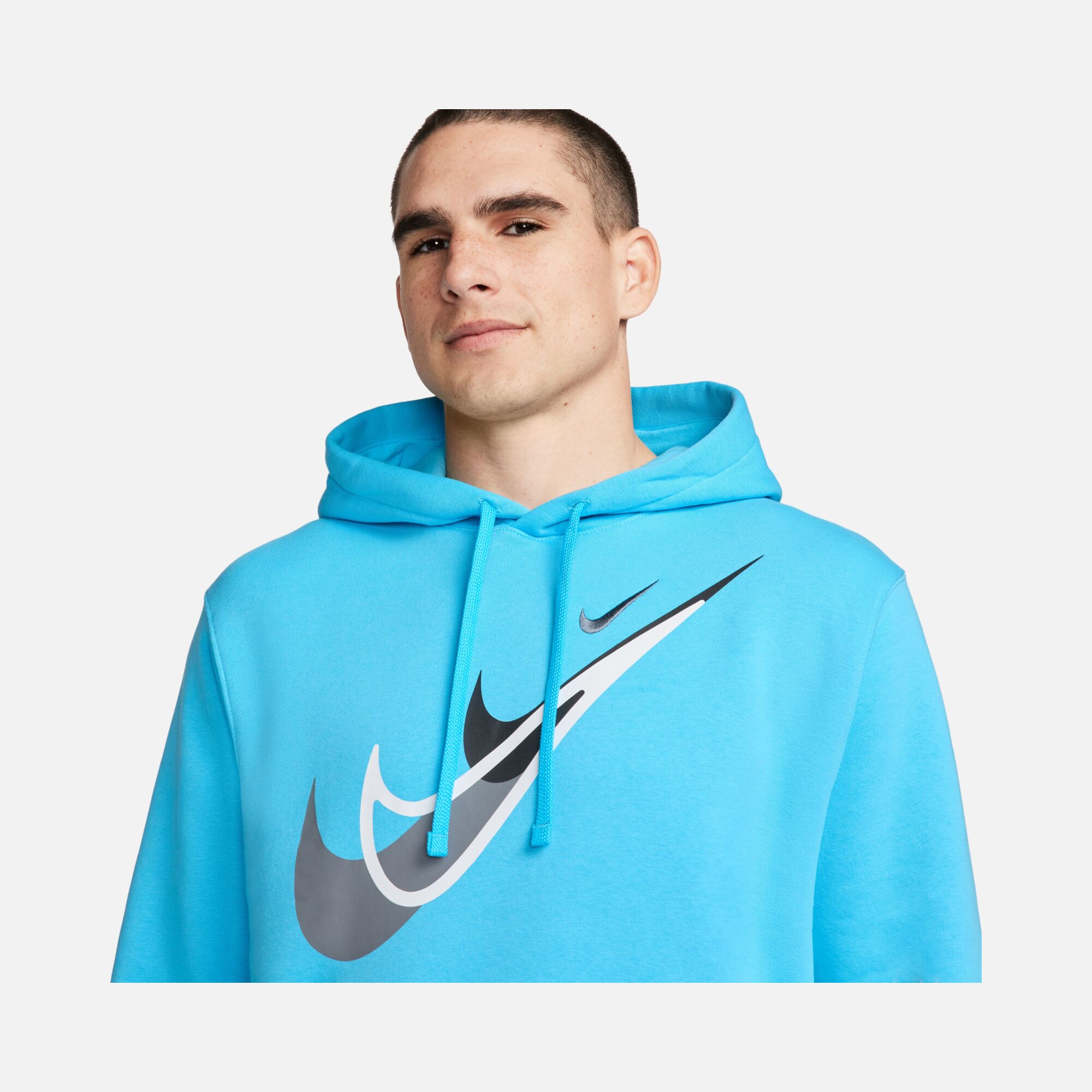 Nike Sportswear Fleece ''Triple Swoosh Graphic'' Pullover Hoodie Erkek Sweatshirt