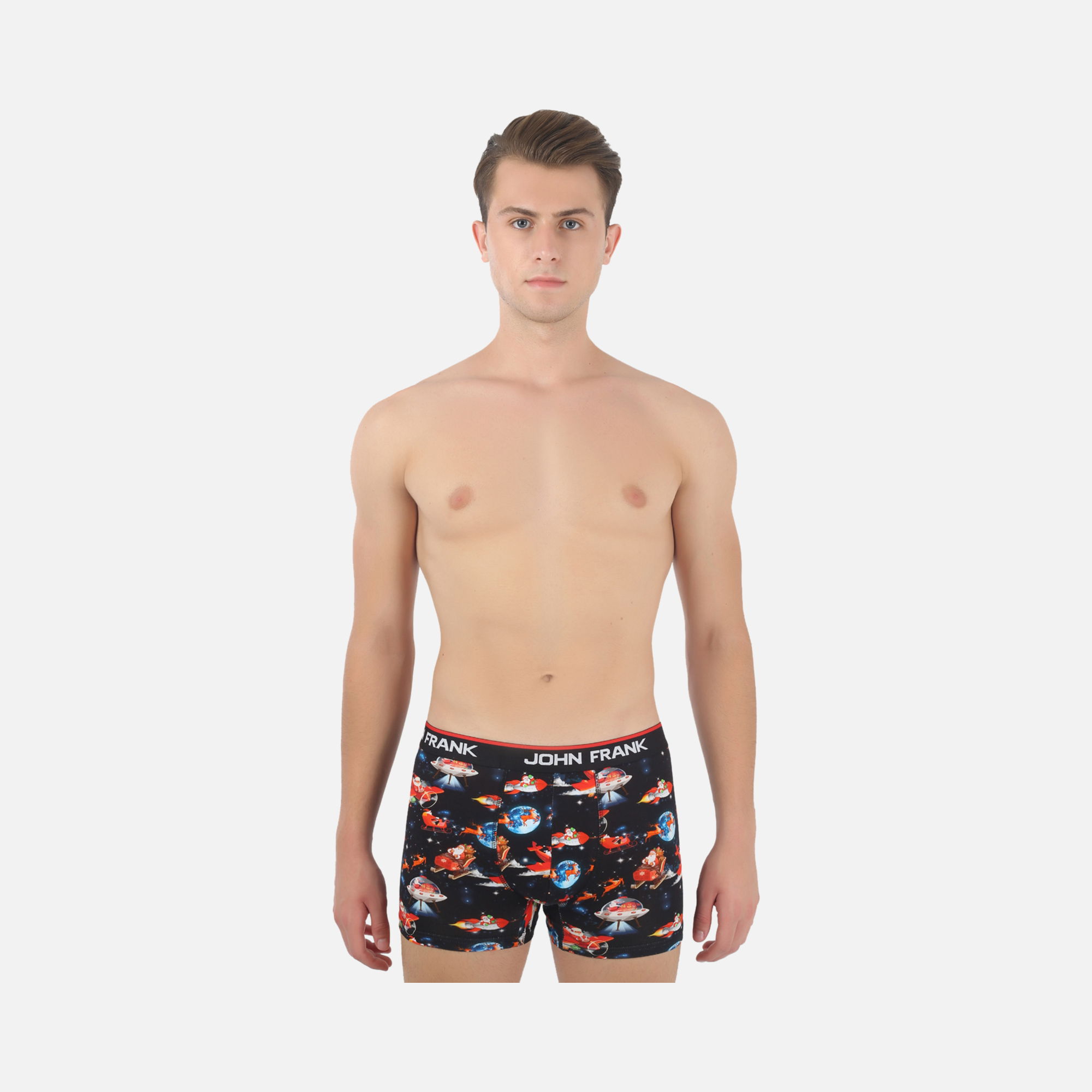 John Frank Santa Space Di̇gi̇tal Printing Erkek Boxer