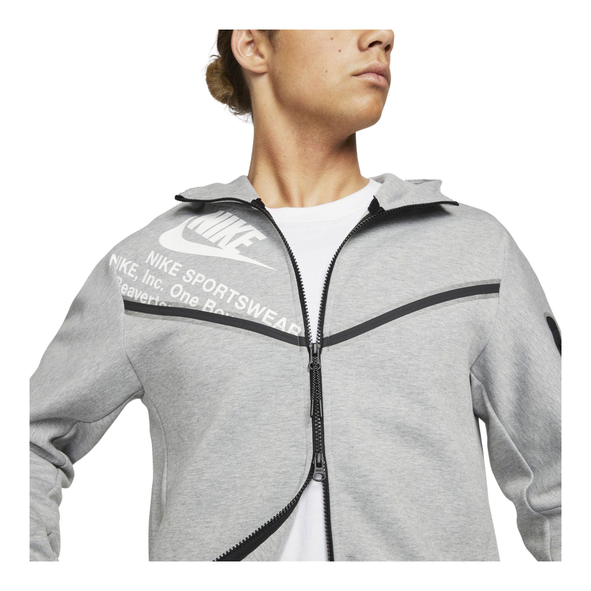 Nike Sportswear Tech Fleece Windrunner Graphic Color Block Full-Zip Hoodie Erkek Sweatshirt