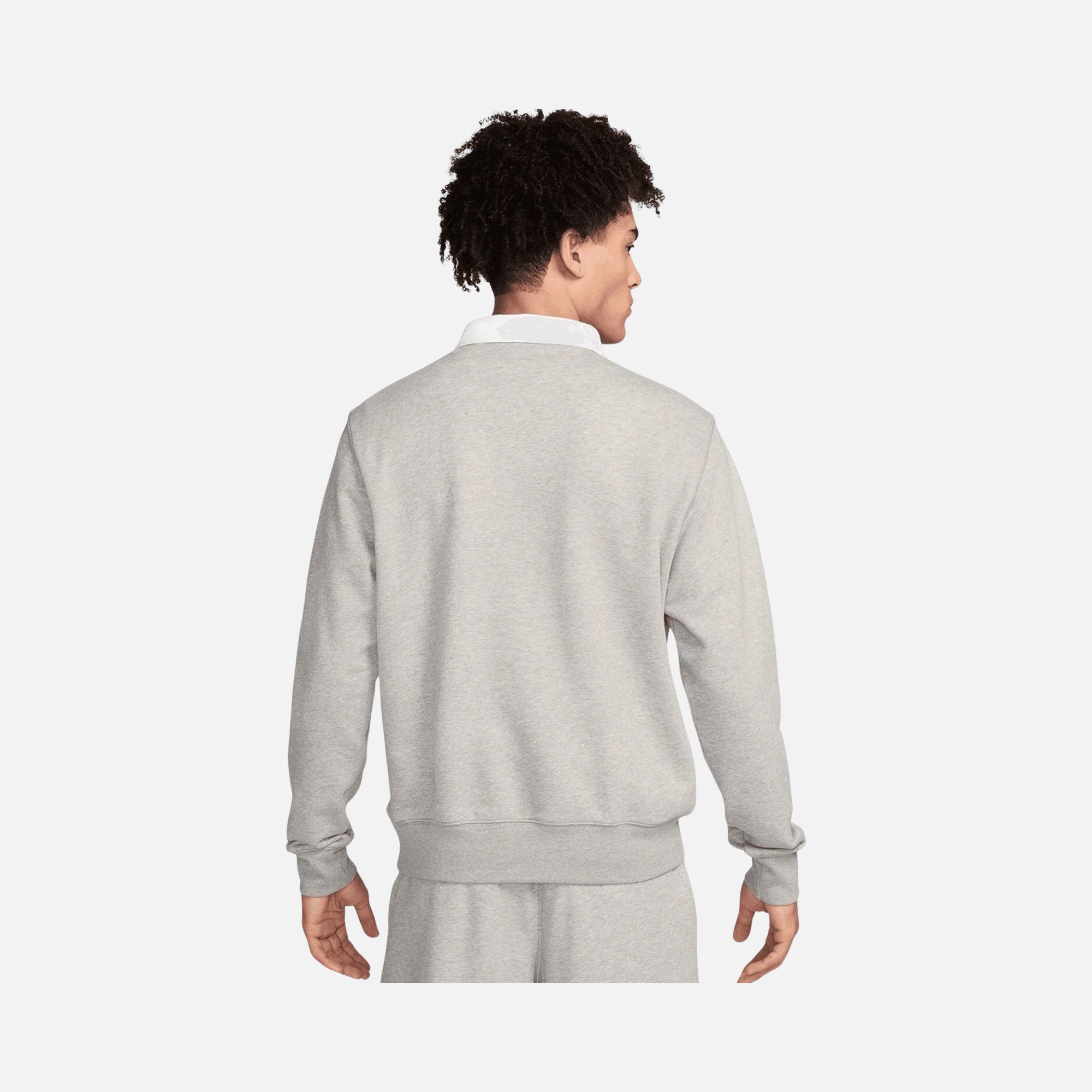 Nike Sportswear Club+ Fleece Buttoned Polo Collar Long-Sleeve Erkek Sweatshirt