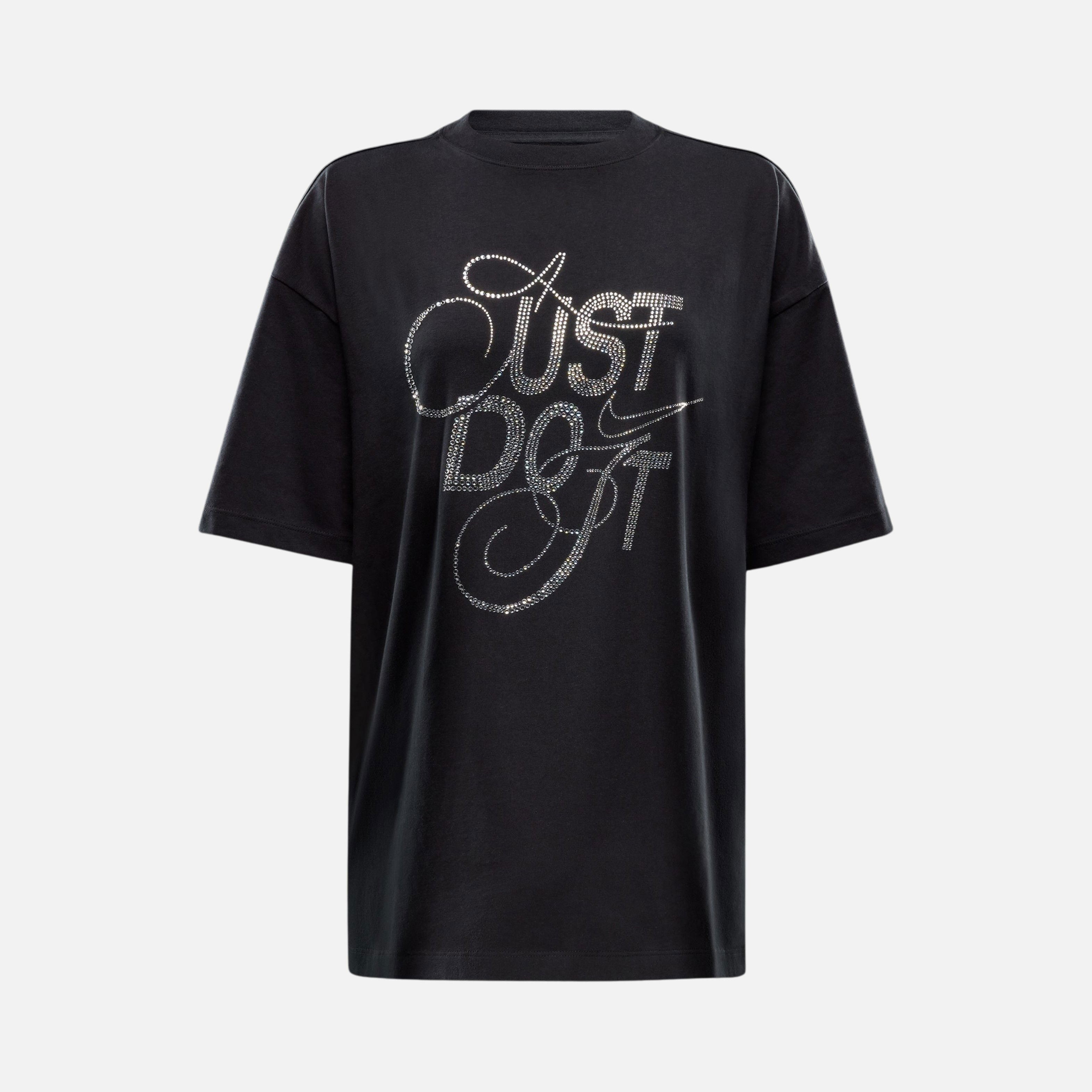Nike Sportswear Dance Oversized ''Just Do It Graphic Shine Detail'' Short-Sleeve Kadın Tişört